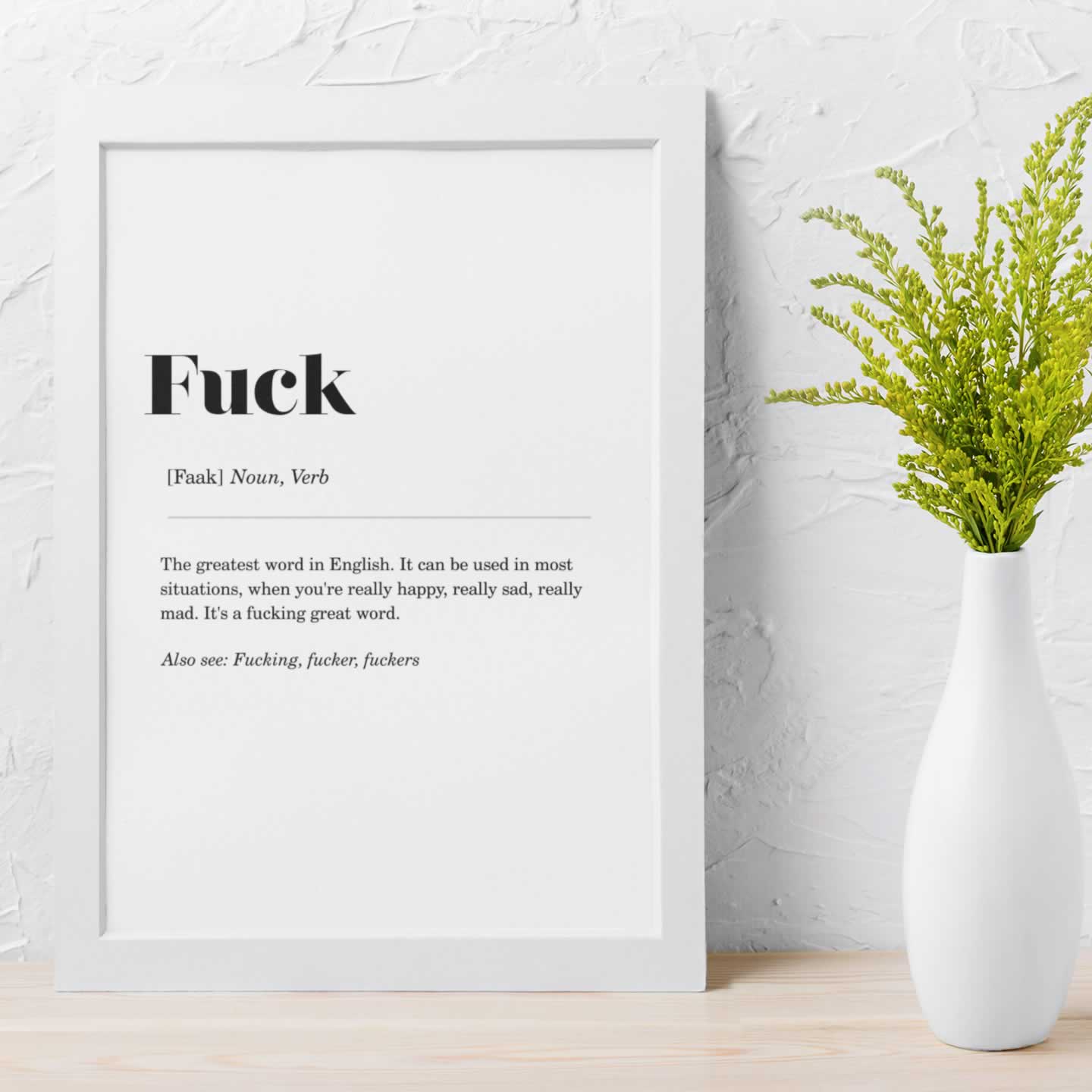 Fuck Definition Framed Print