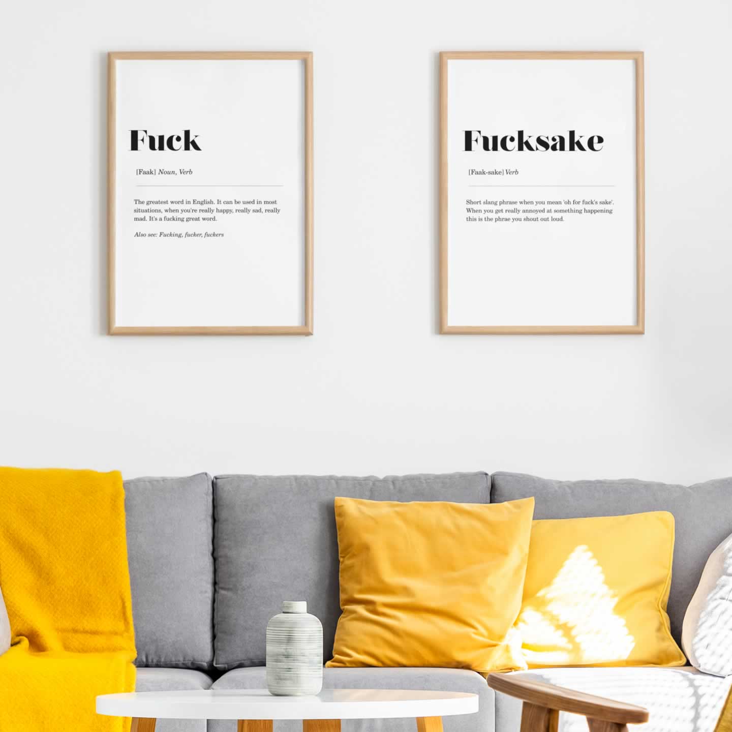 Fuck And Fucksake Posters In Room