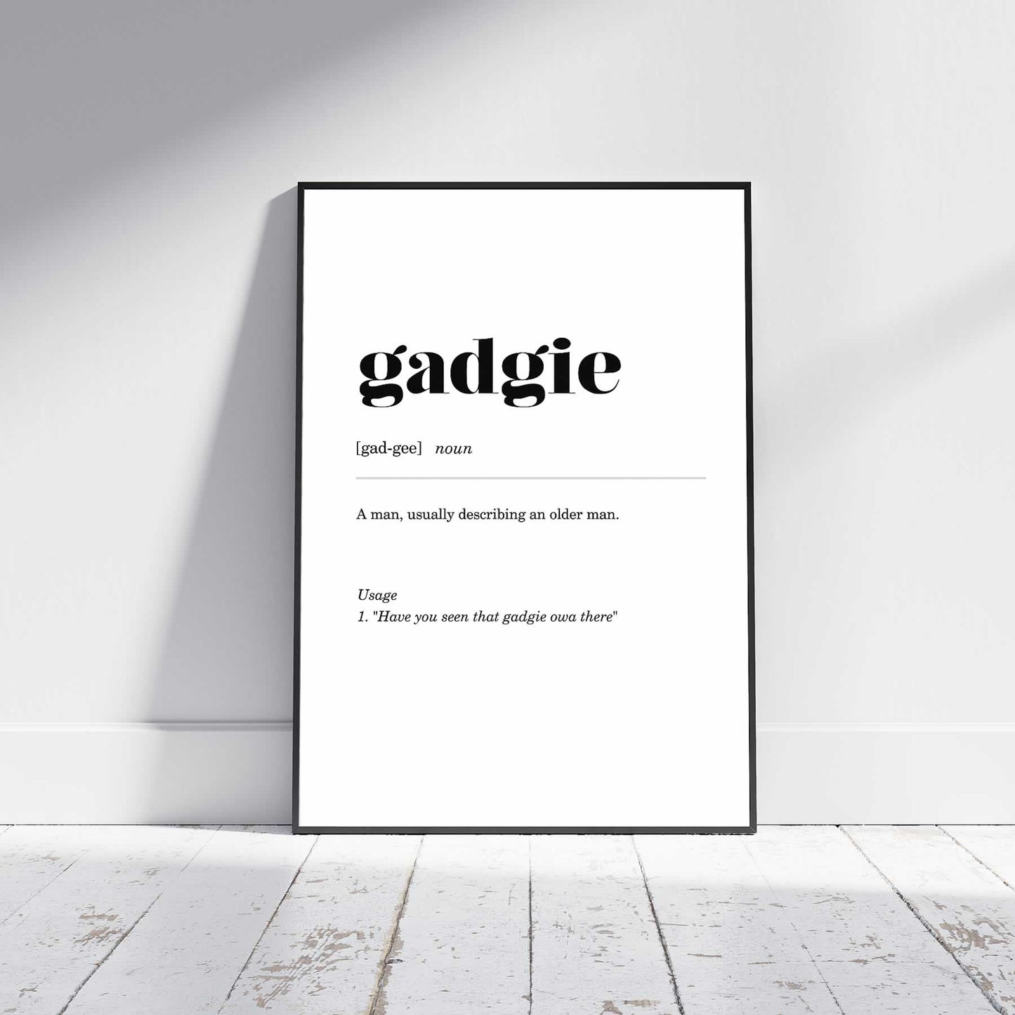 Gadgie Definition Poster