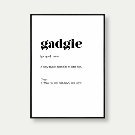 Gadgie Geordie Definition Print