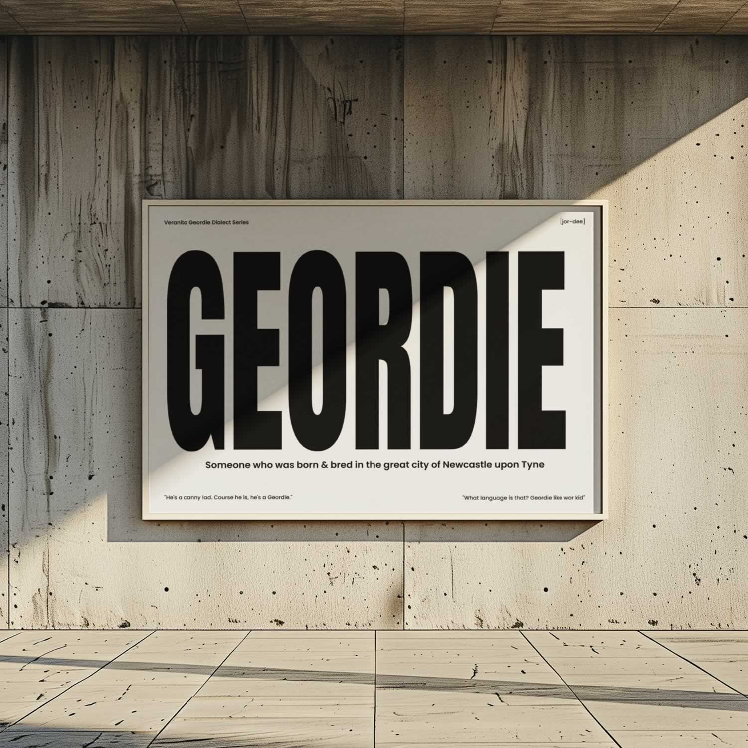 Geordie Dialect Wall Art Poster