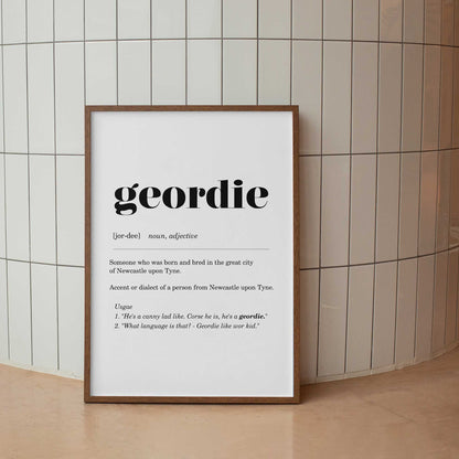 Geordie Definition Print For Home