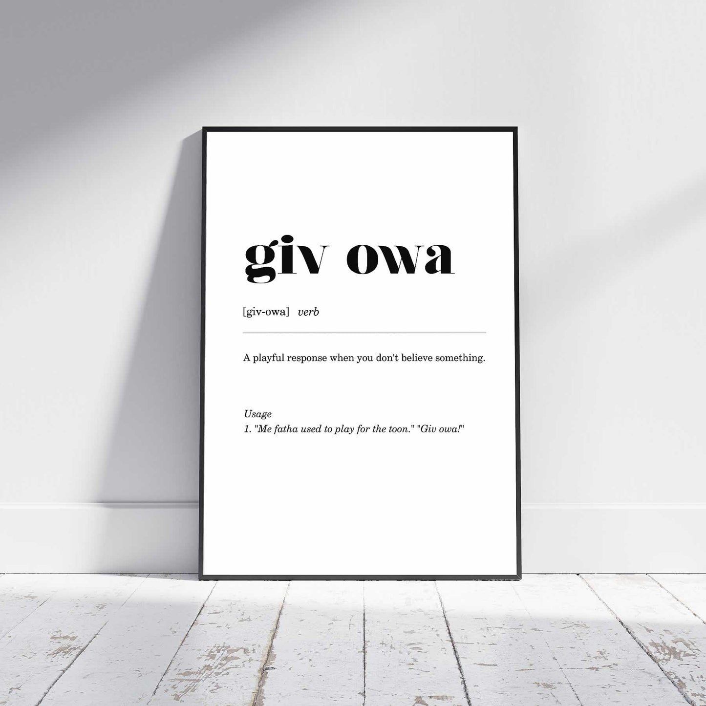 Giv Owa Definition Poster