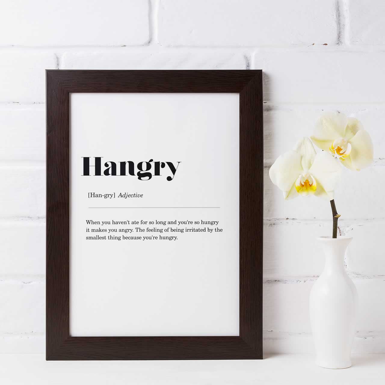 Hangry Definition Print