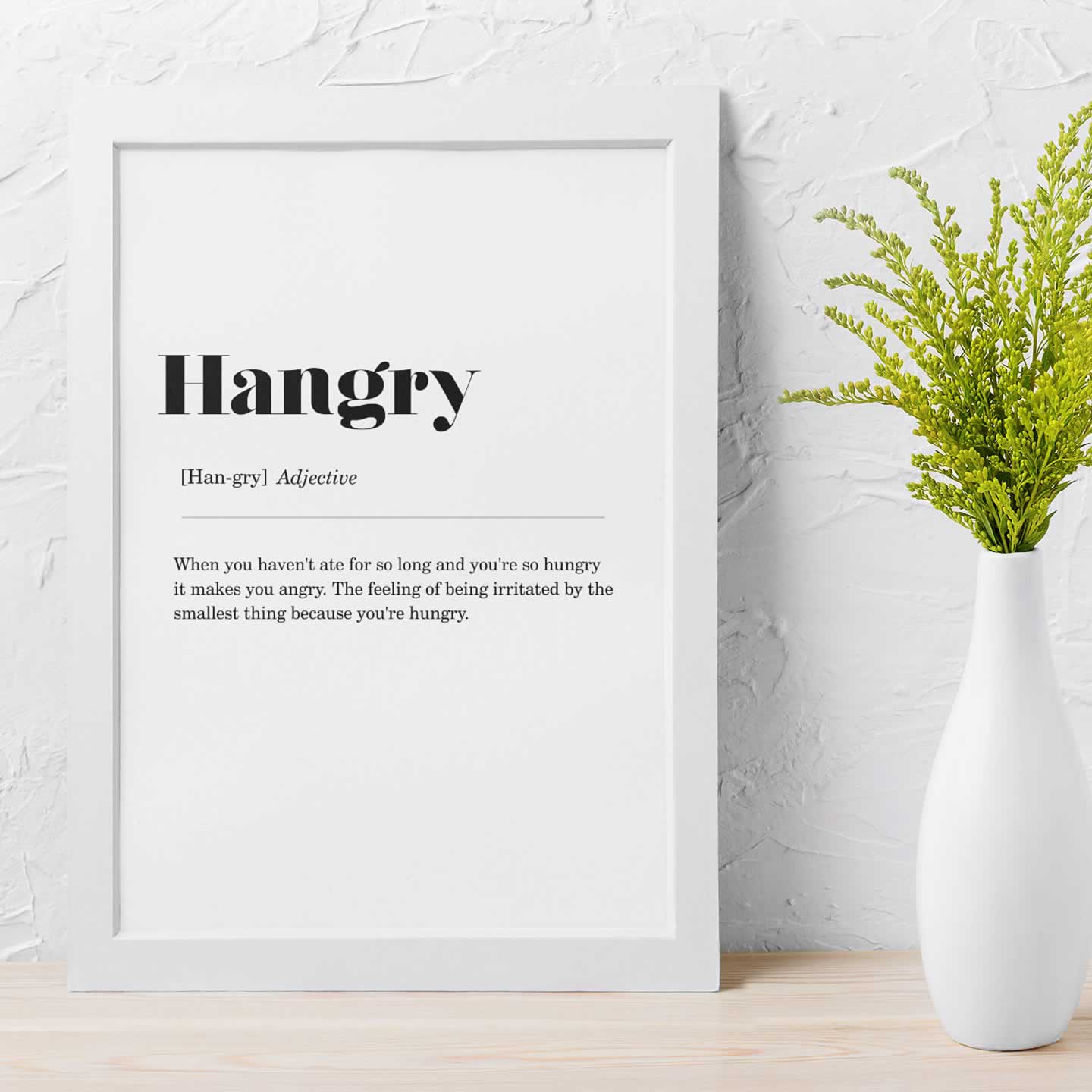 Hangry Wall Art Print