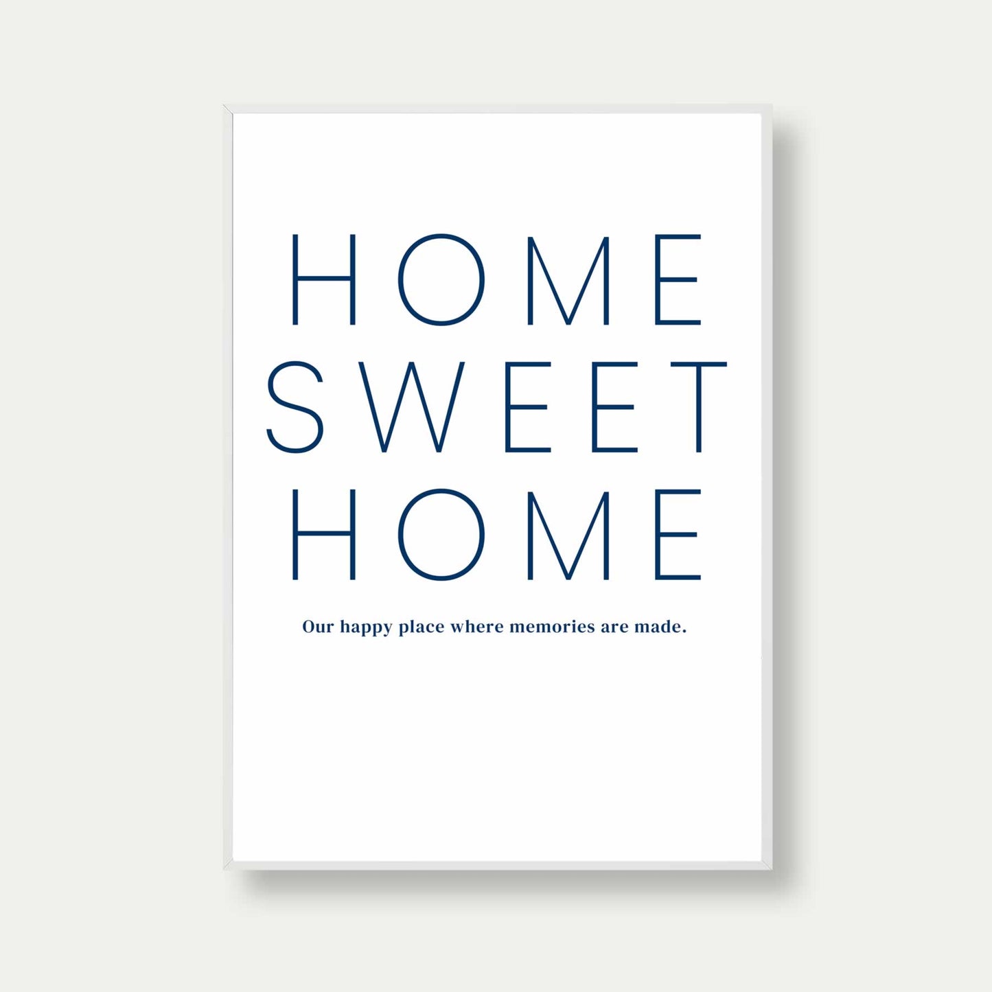 Home Sweet Home Print In Blue