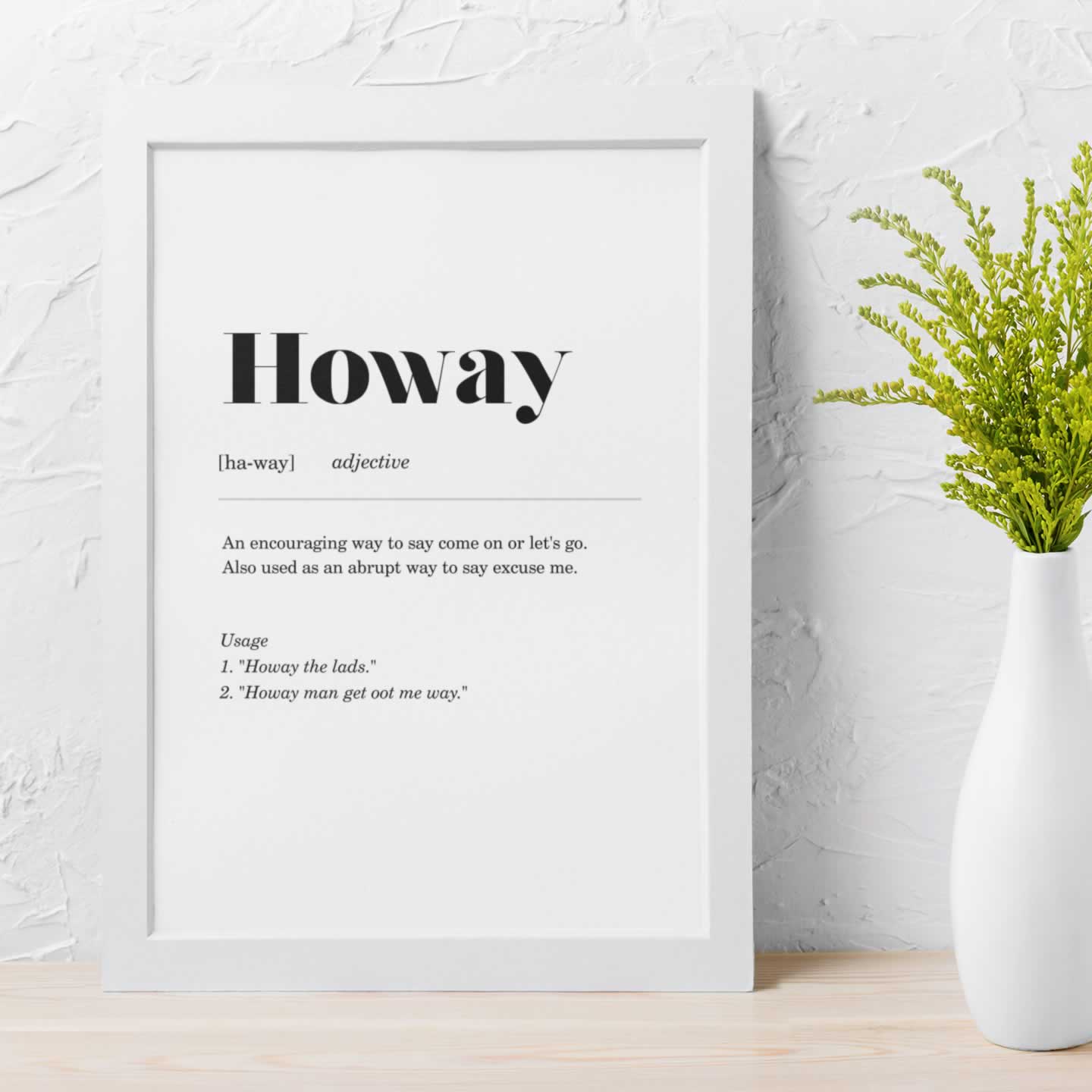 Howay definition Newcastle poster