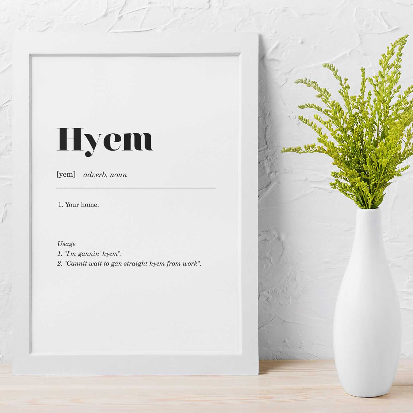 Hyem Definition Framed Print