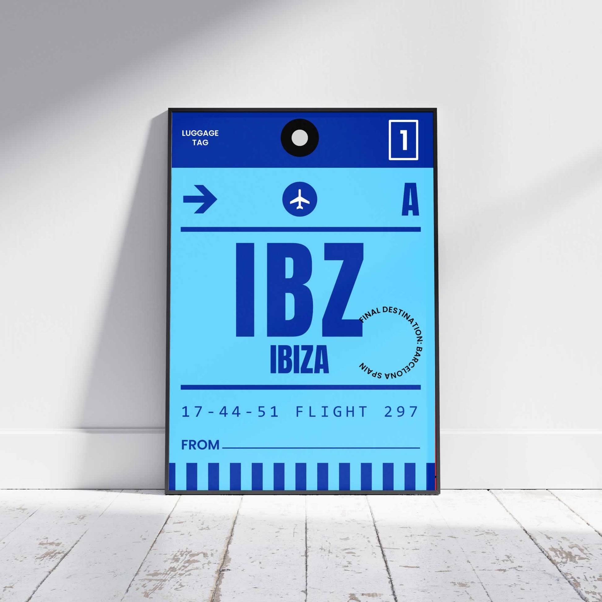 Ibiza Luggage Tag Print