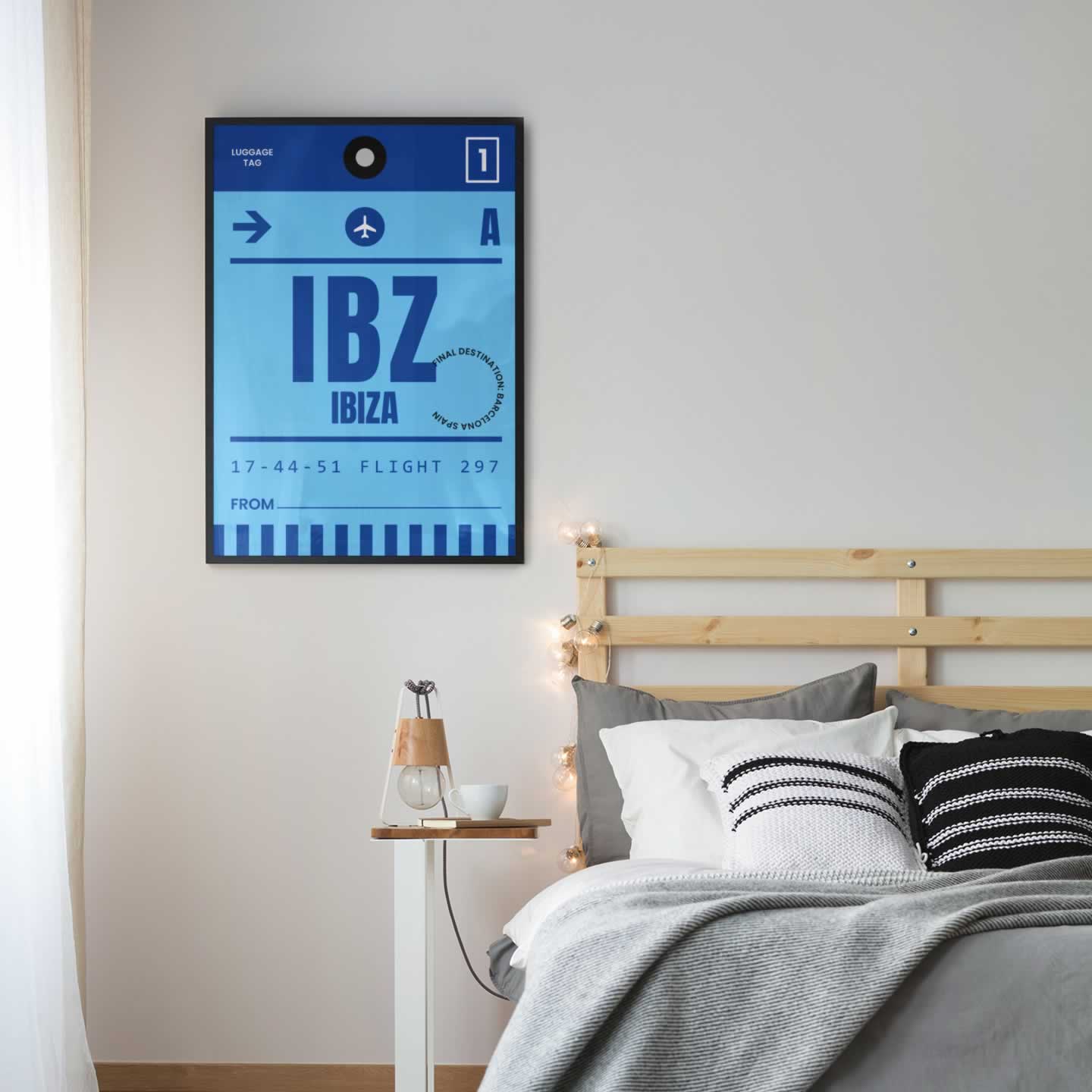 Ibiza Luggage Tag Wall Art