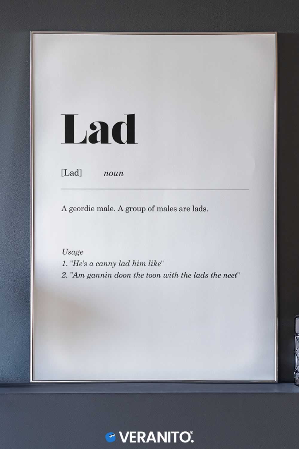 Lad Geordie Definition Print