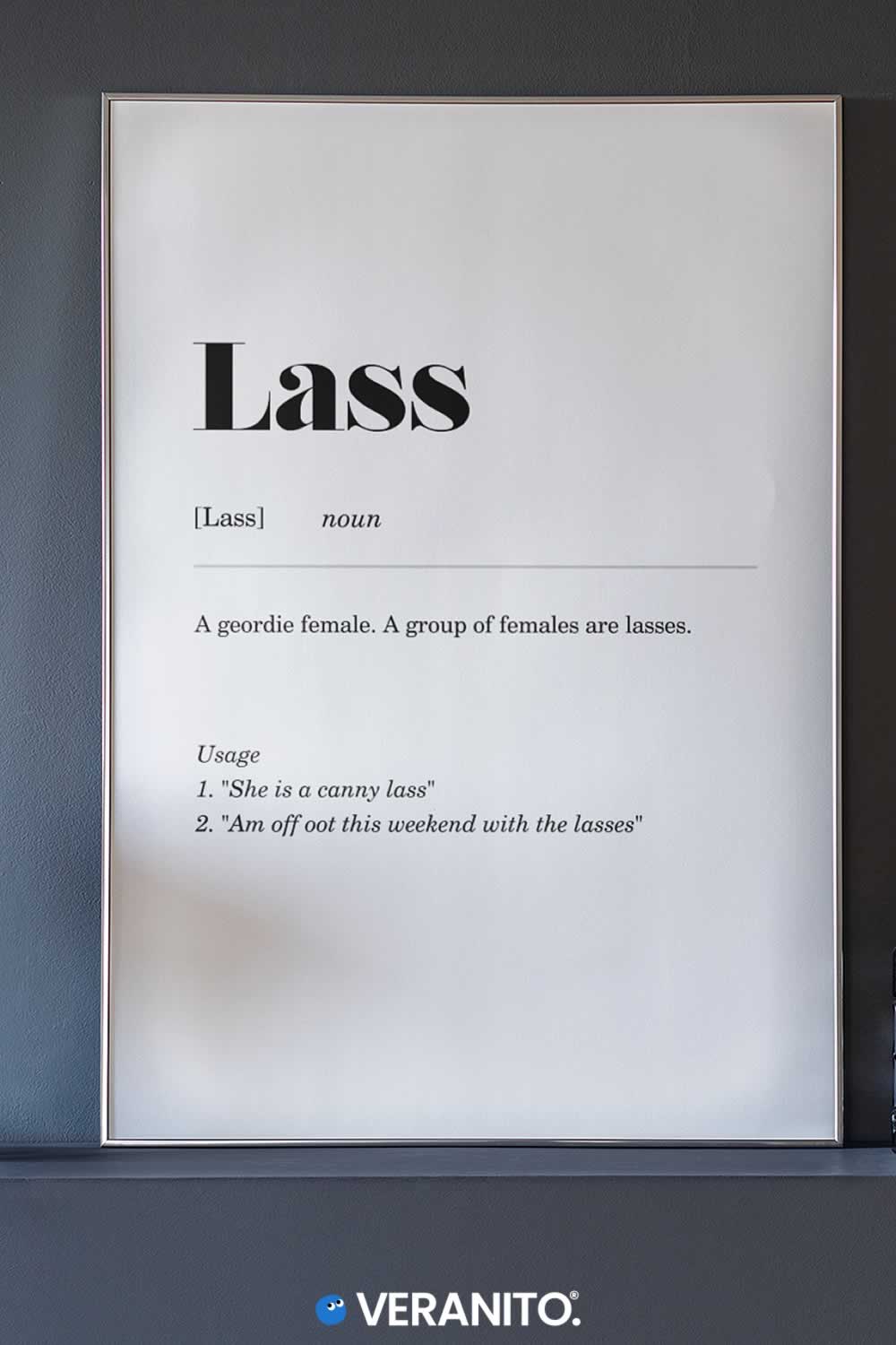 Lass Geordie Definition Print