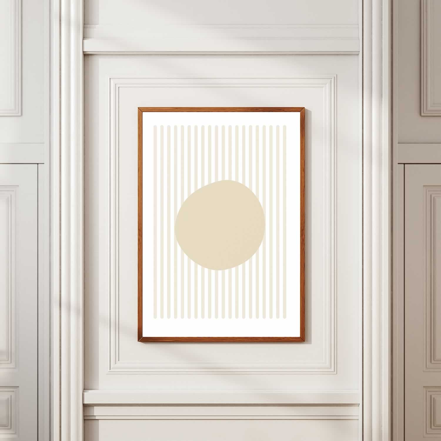 Bauhaus Beige Long Lines No. 15 Wall Art