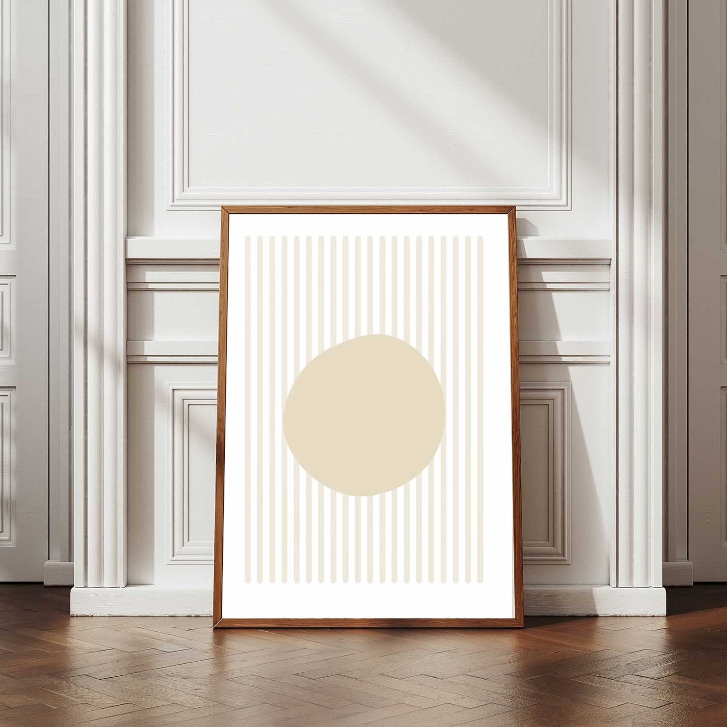 Bauhaus Beige Long Lines No. 15 Art Print