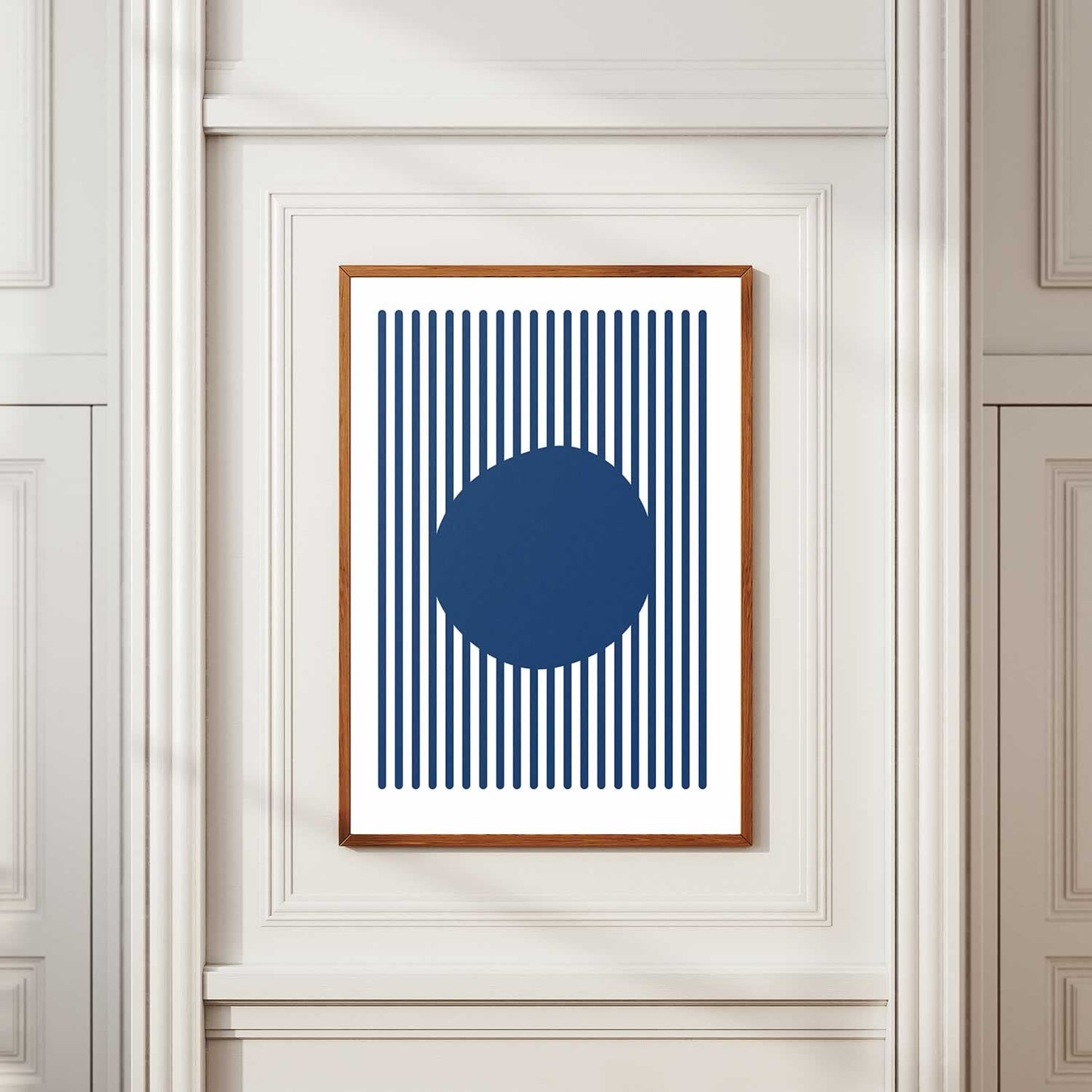 Bauhaus Blue Long Lines No. 15 Wall Art