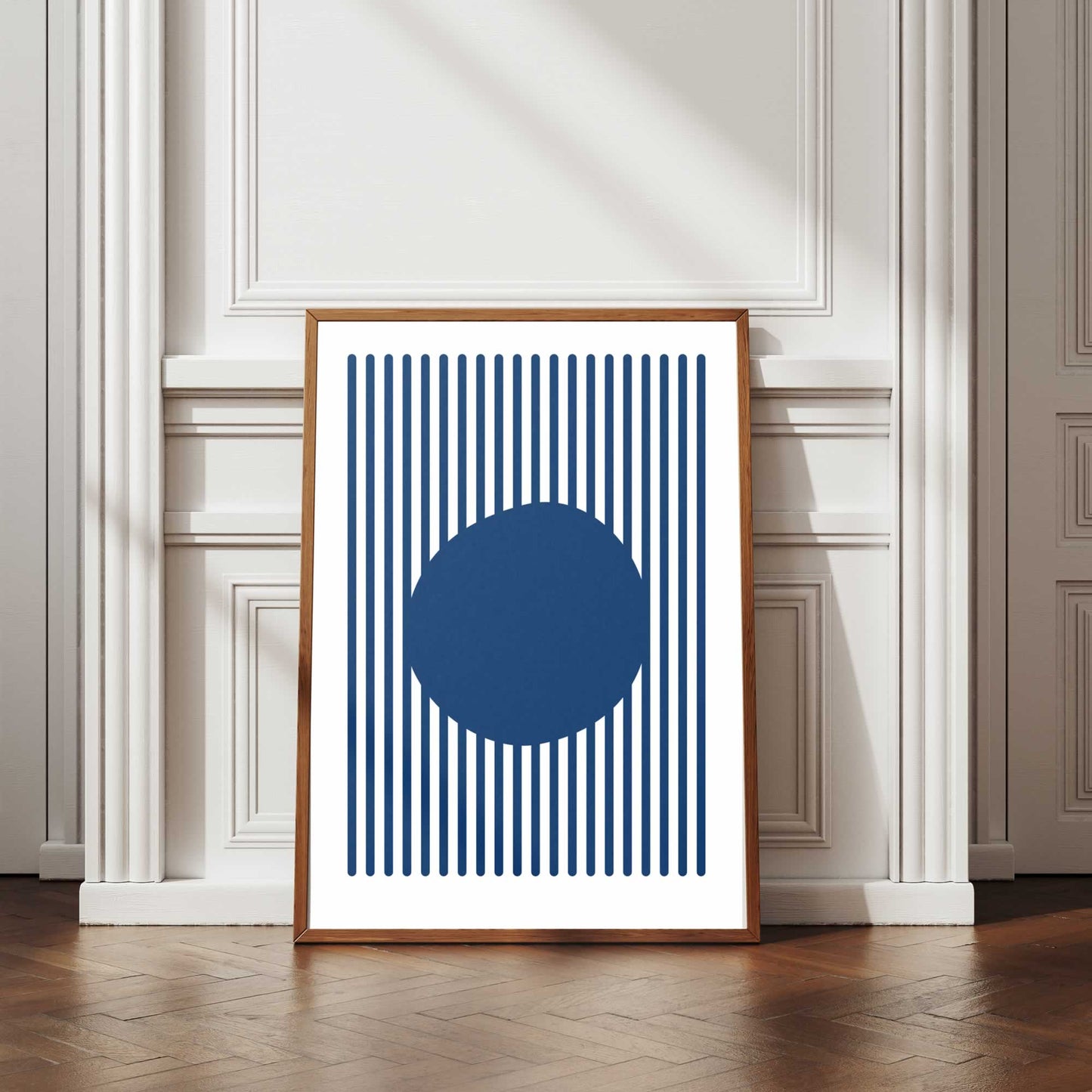 Bauhaus Blue Long Lines No. 15 Art Print