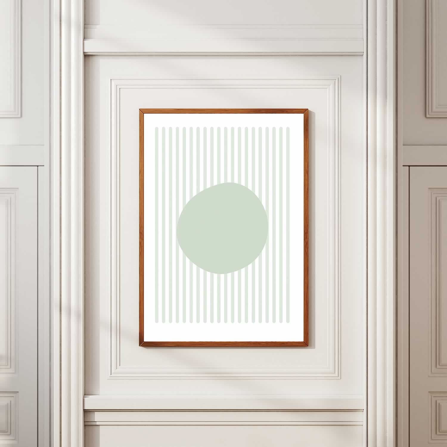 Bauhaus Green Long Lines No. 15 Wall Art