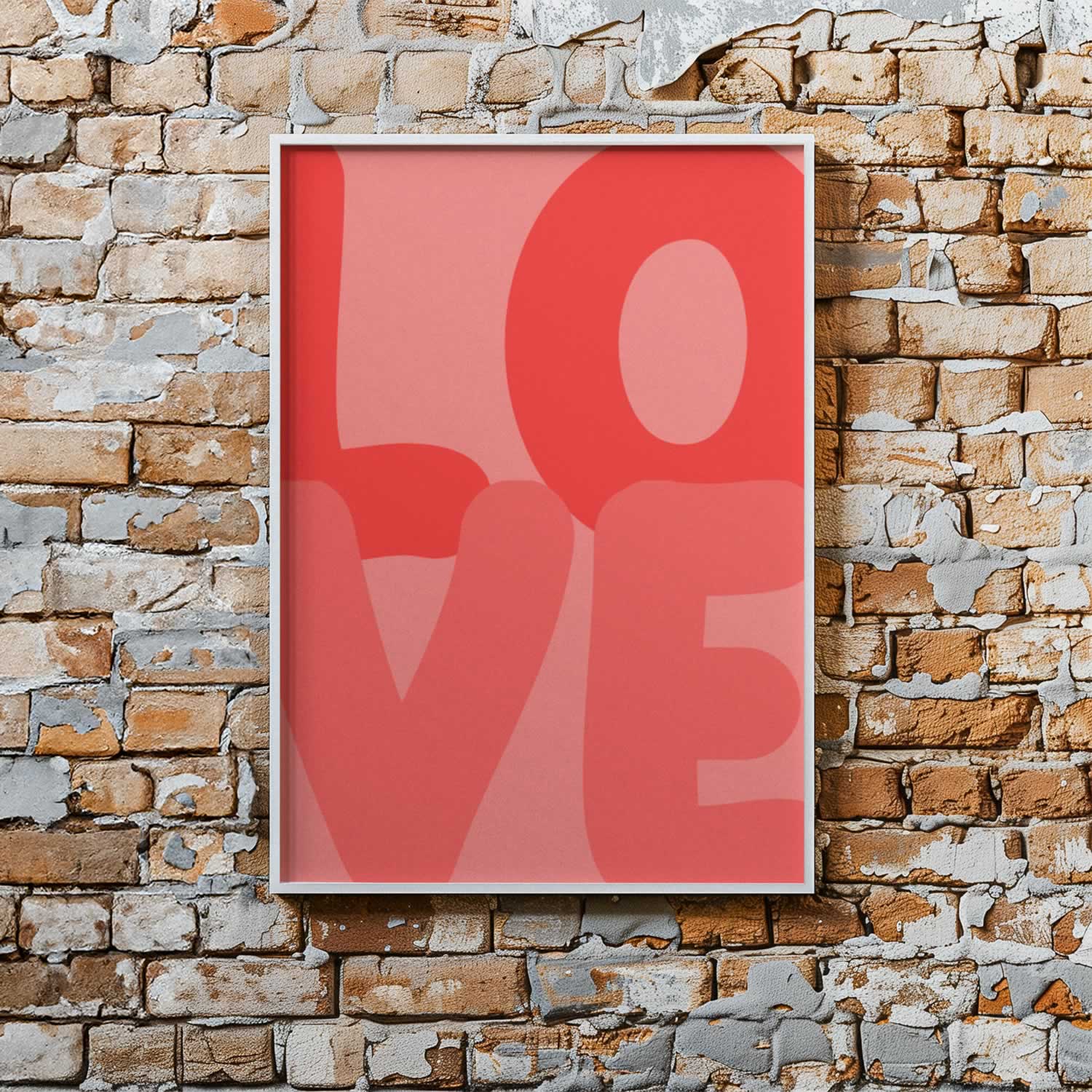 Oversized love wall art for home