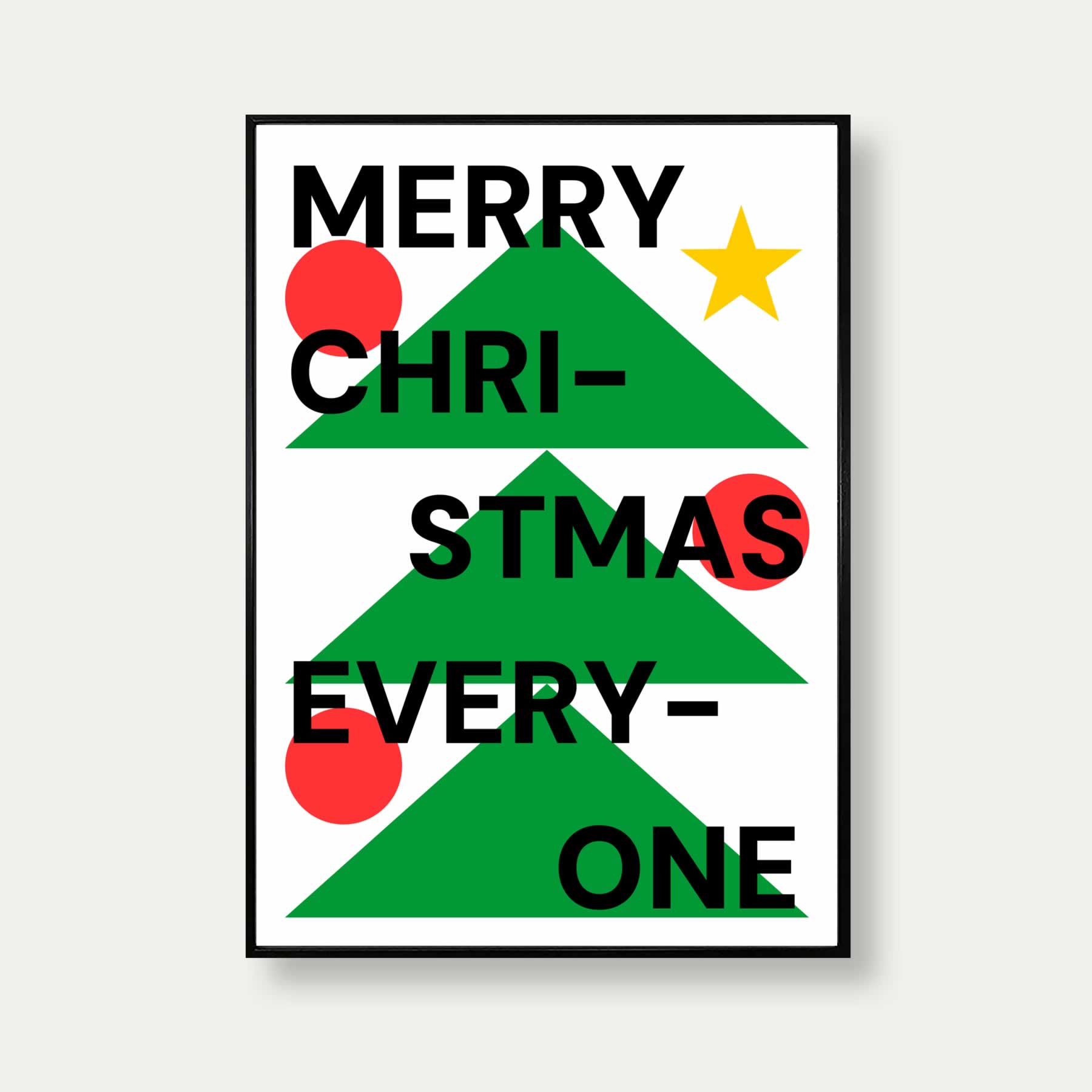 Merry Christmas Everyone Bauhaus Print