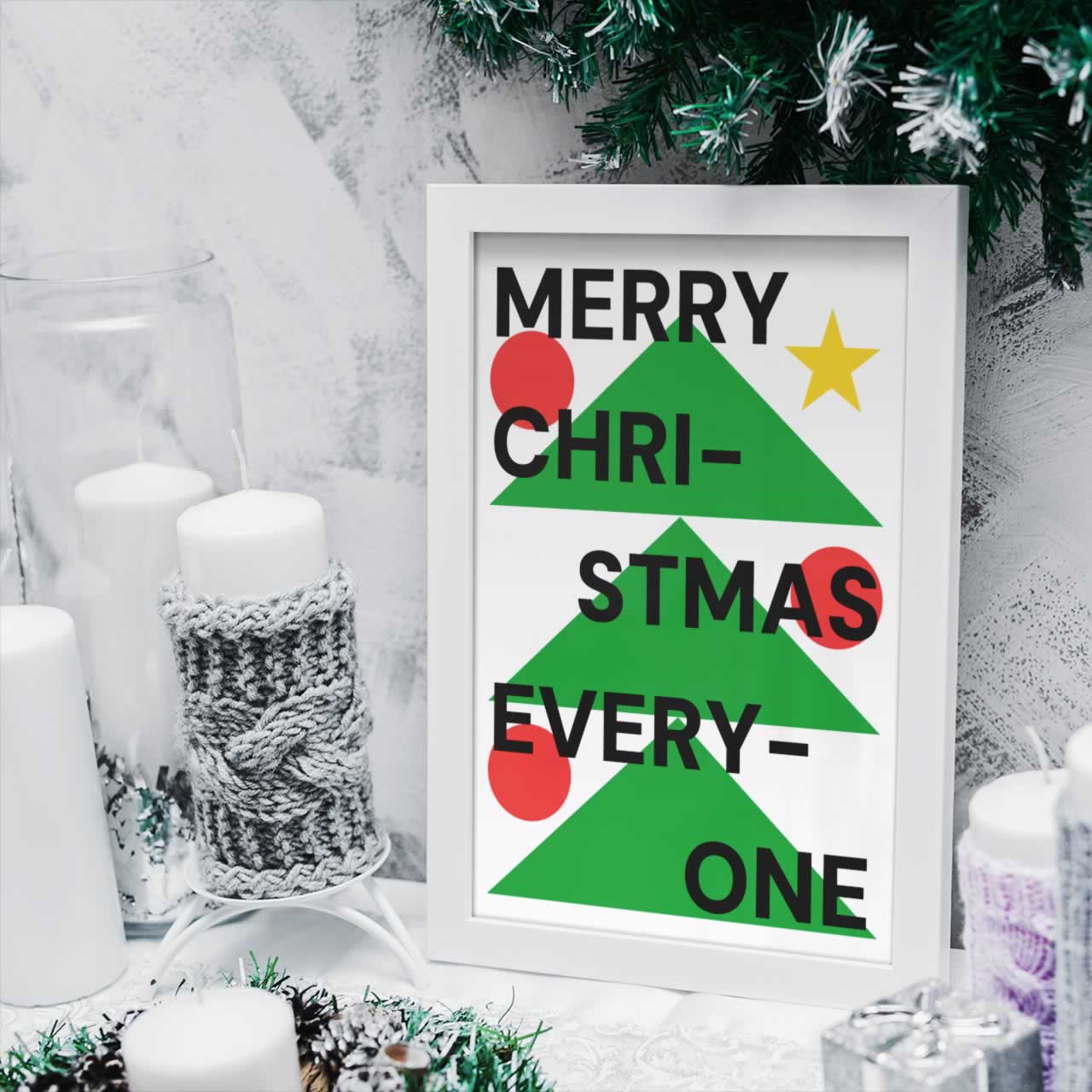 Merry Christmas Bauhaus Print