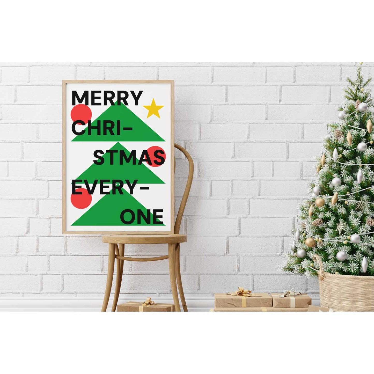 Merry Christmas Everyone Bauhaus Wall Art