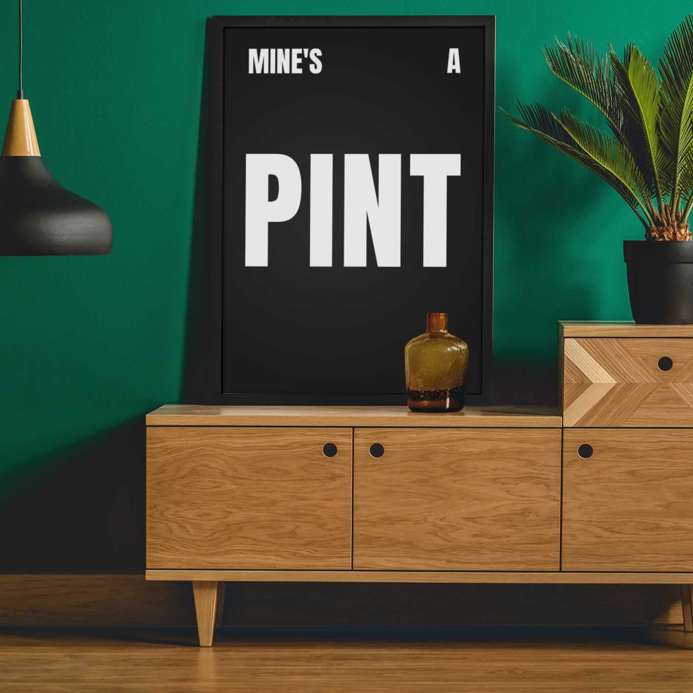 Mine's A Pint Poster Print