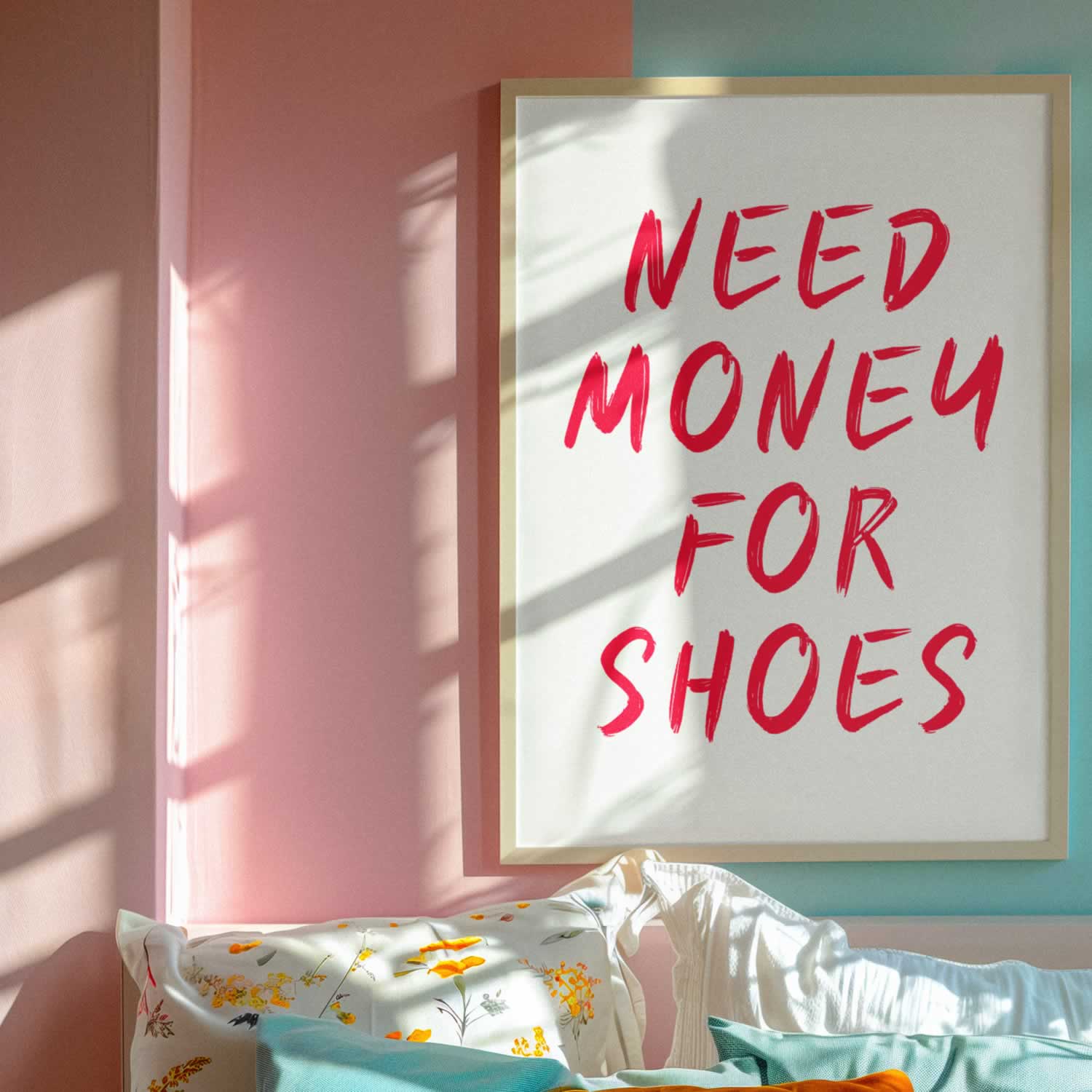 Need Money For Shoes Print For Wall