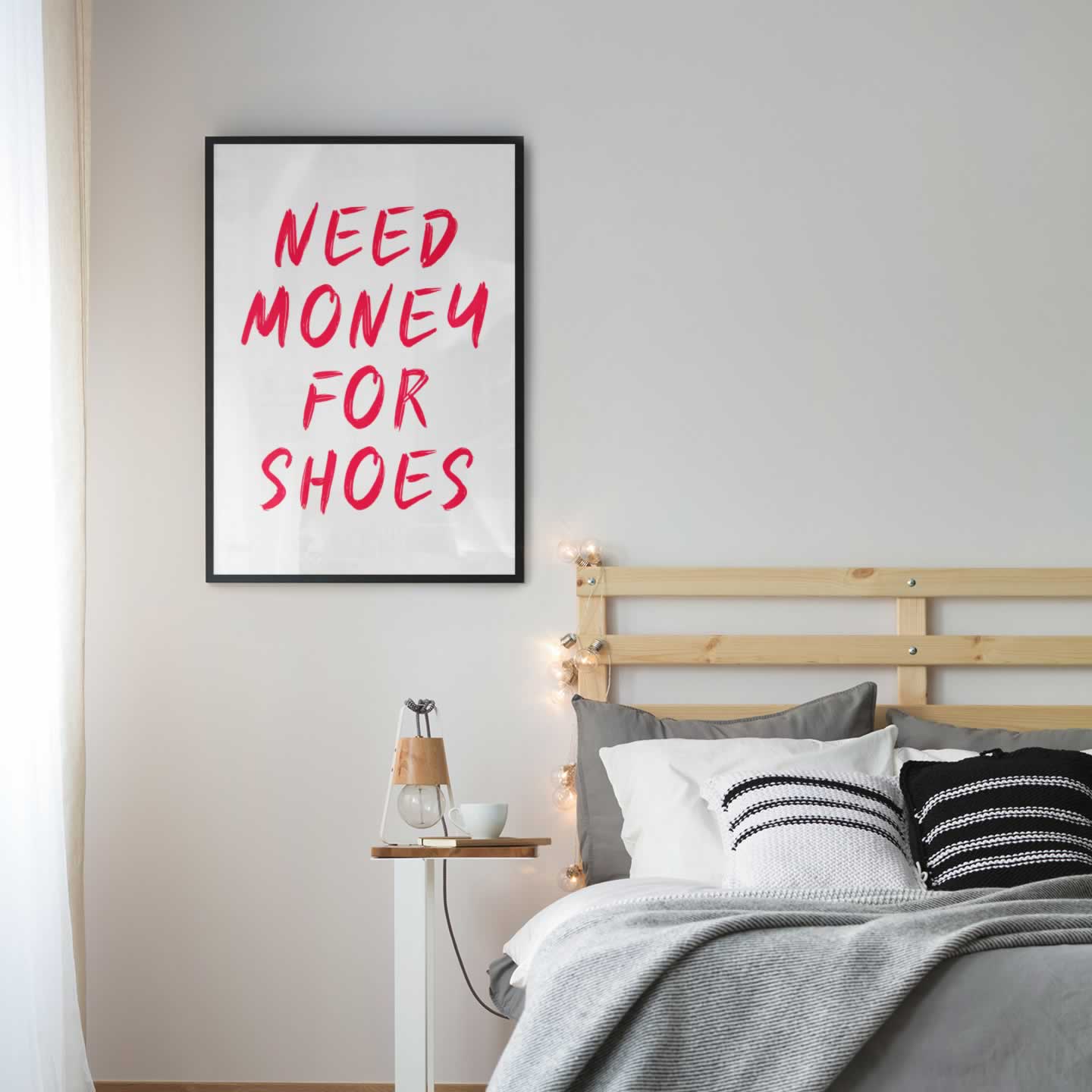 Need Money For Shoes Bedroom Wall Art