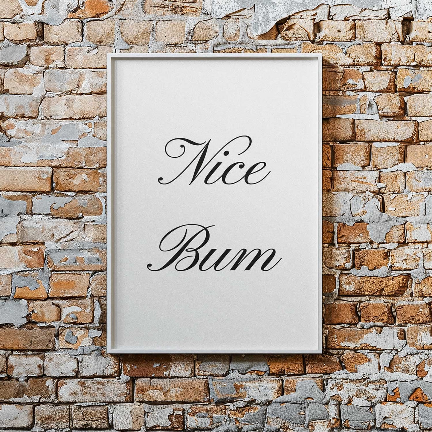 Nice Bum Bathroom Wall Art