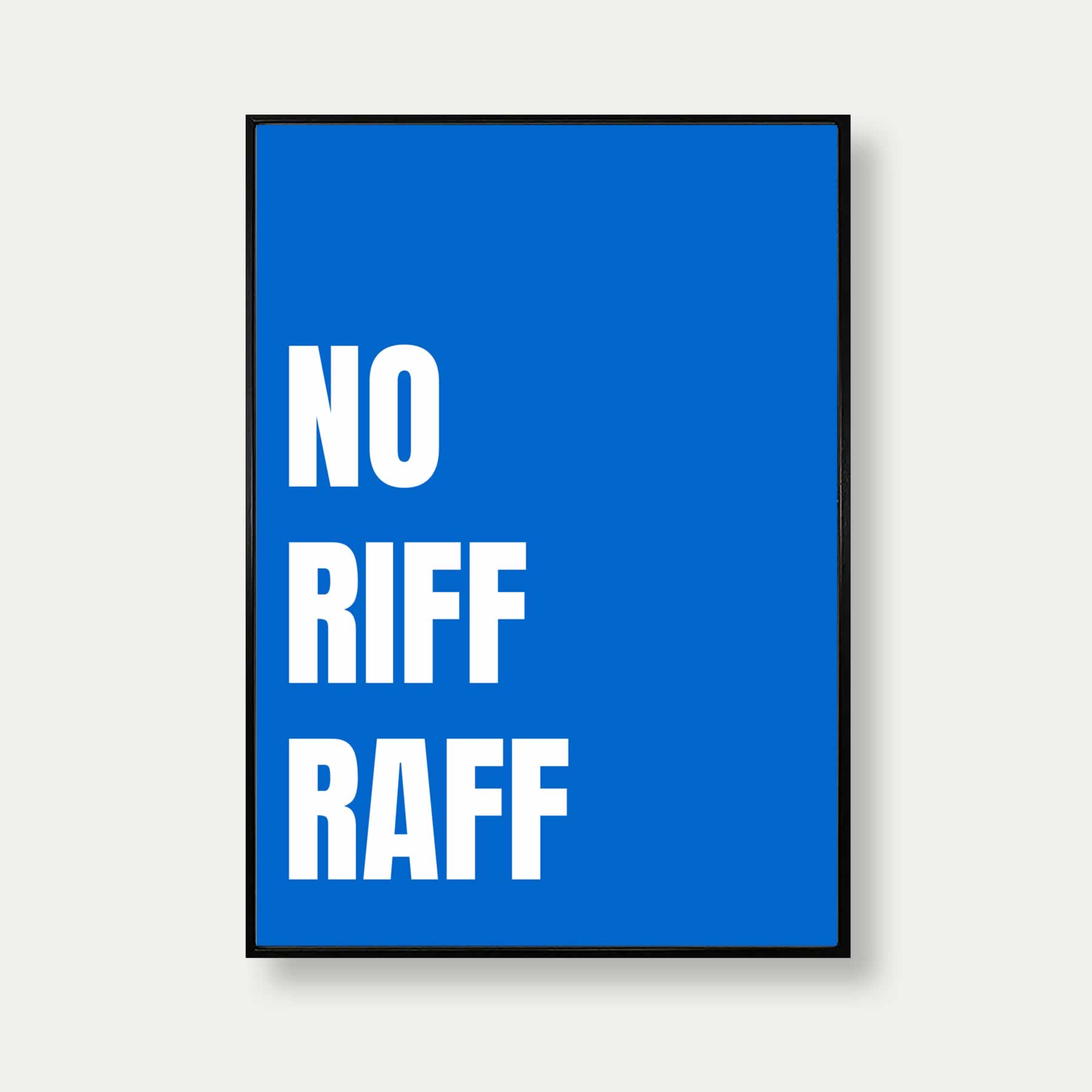 No Riff Raff Print In Blue