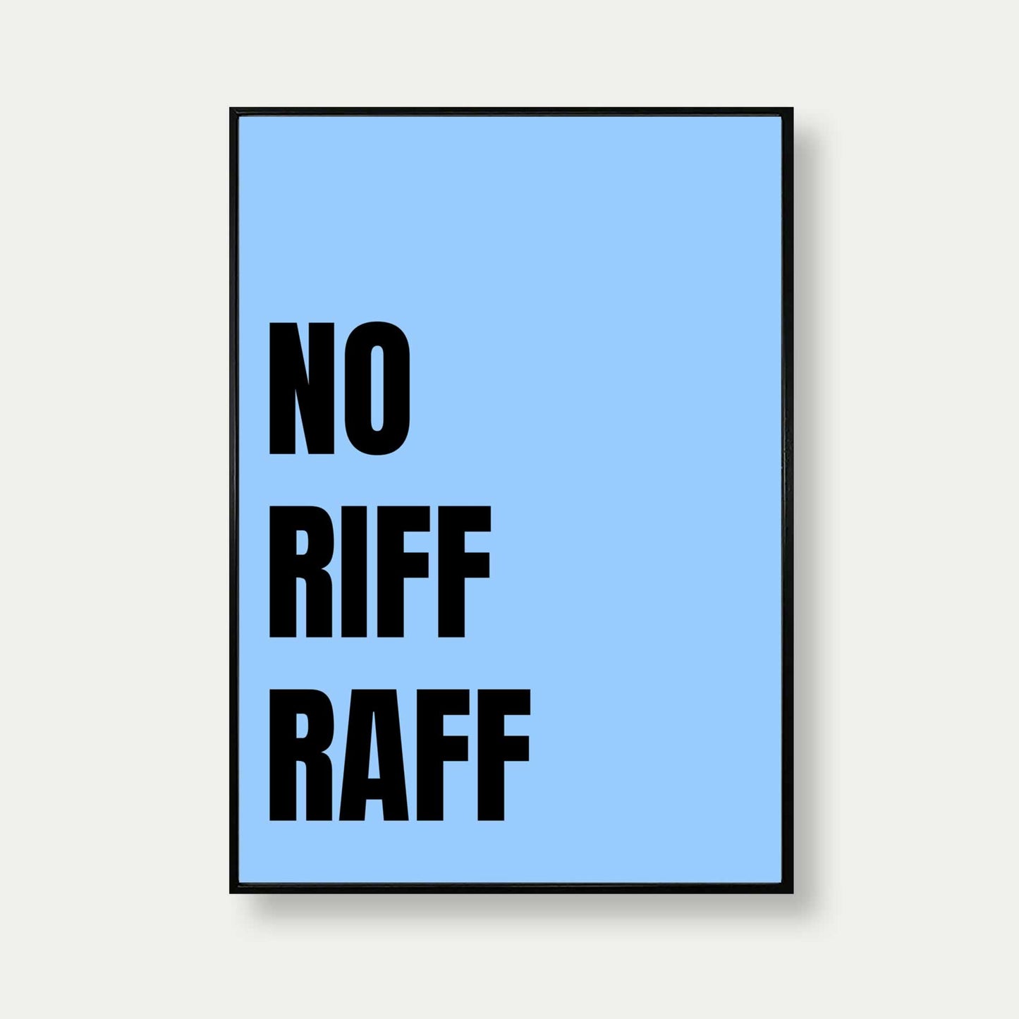 No Riff Raff Print In Light Blue