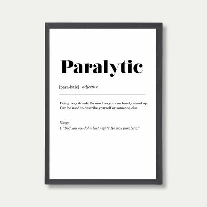 Paralytic Geordie Definition Print