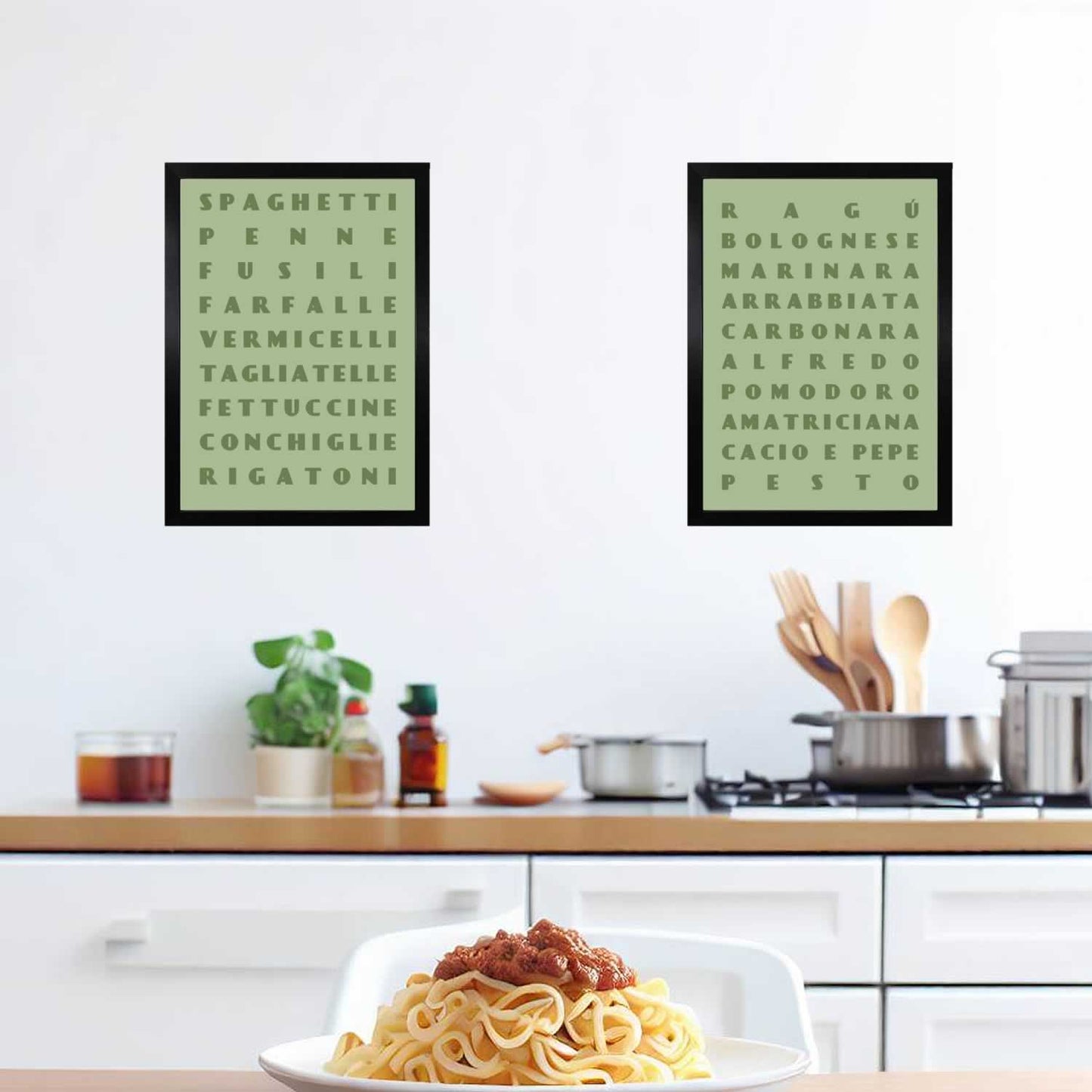 Pasta Sauces And Pasta Shapes Wall Art