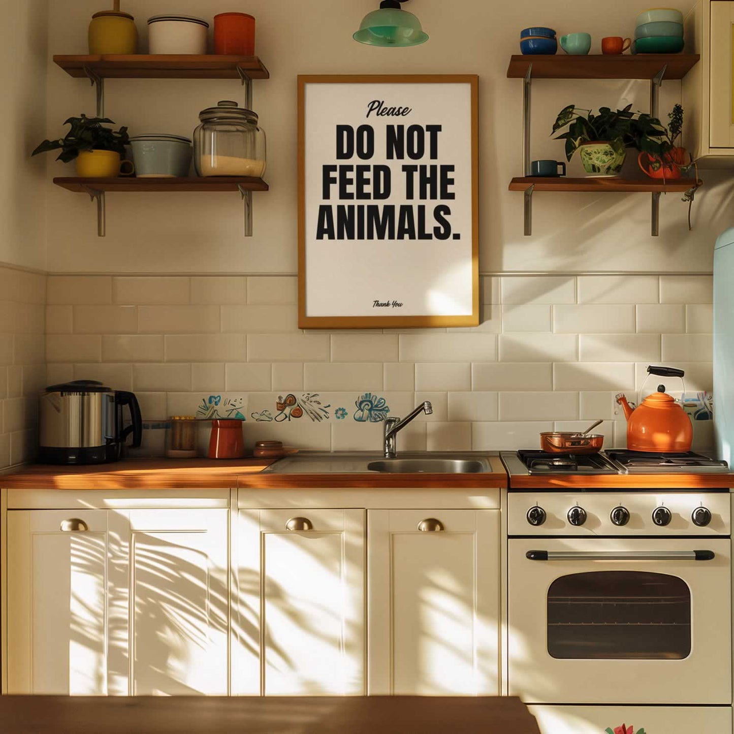 Please Do Not Feed The Animals Kitchen Wall Art