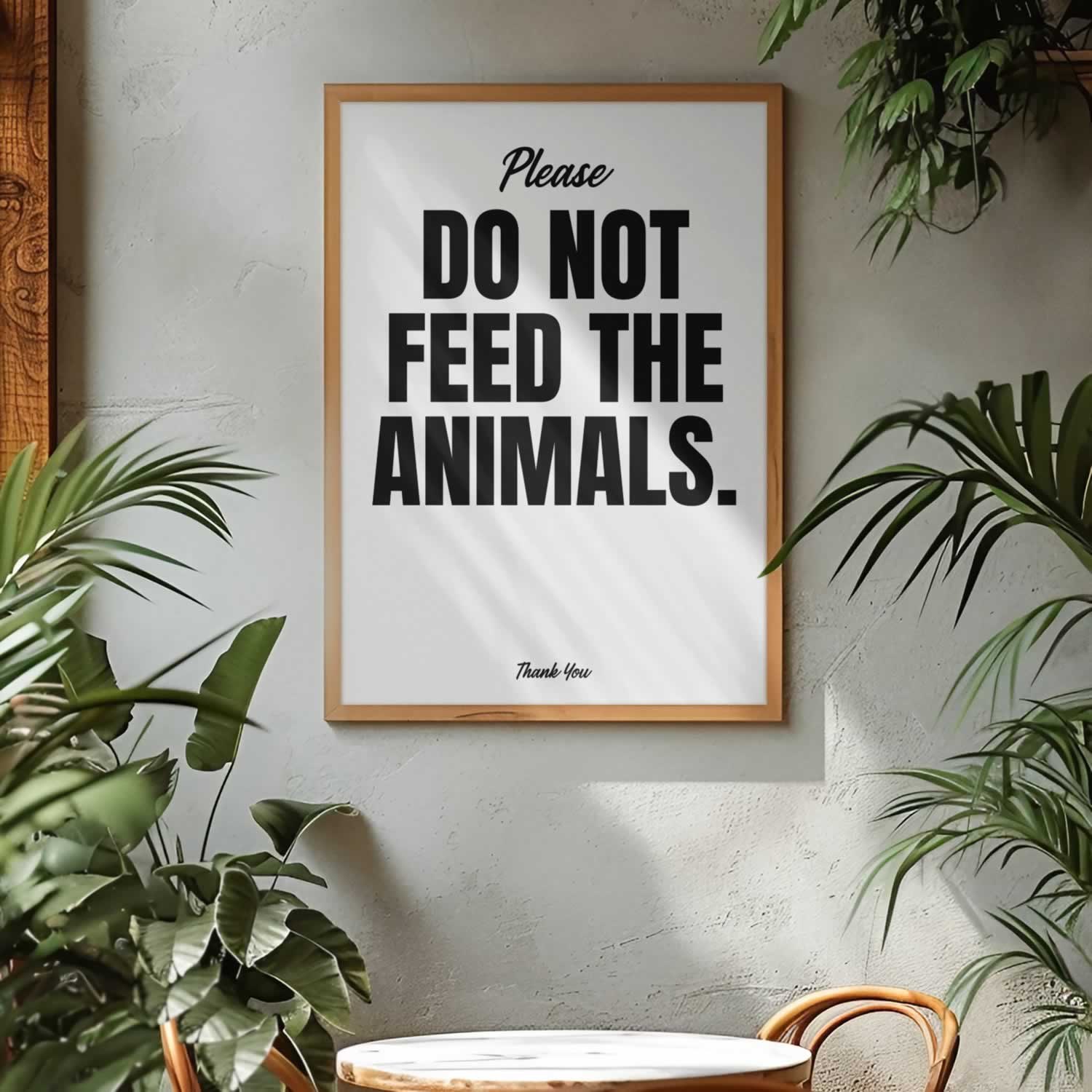 Please Do Not Feed The Animals Kitchen Print