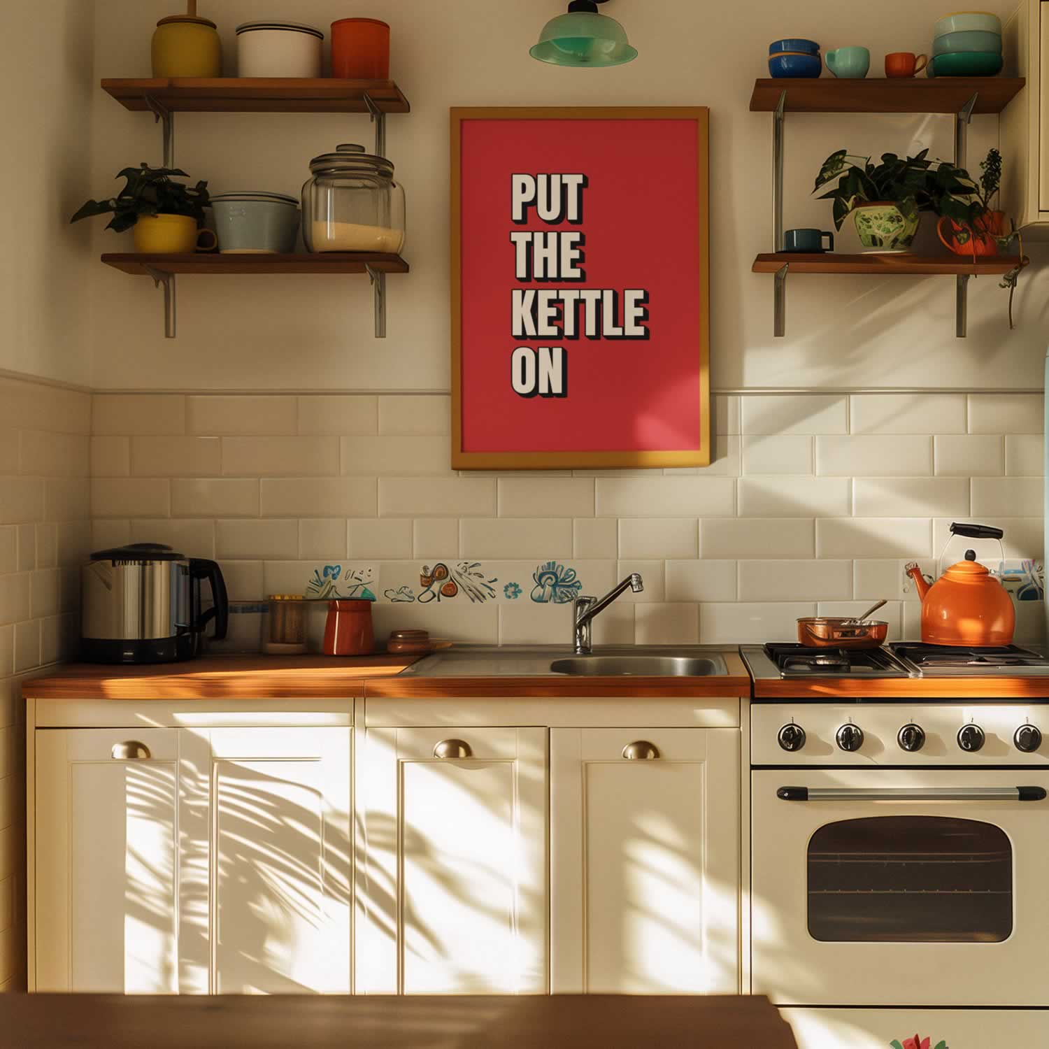 Put The Kettle On Print For Kitchen