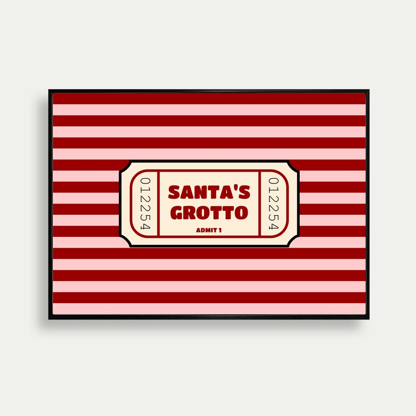 Santa's Grotto Ticket Print