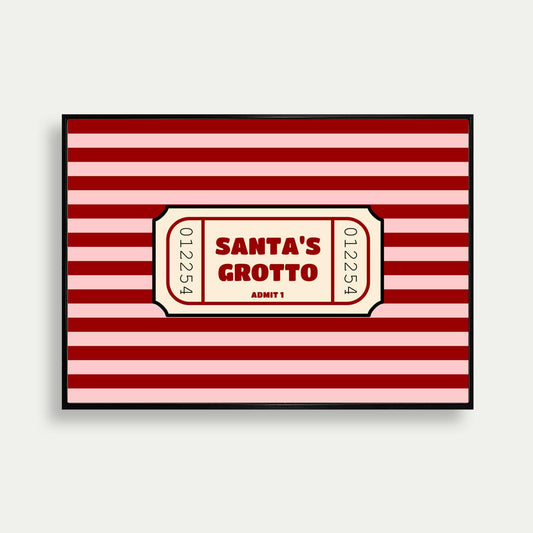 Santa's Grotto Ticket Print