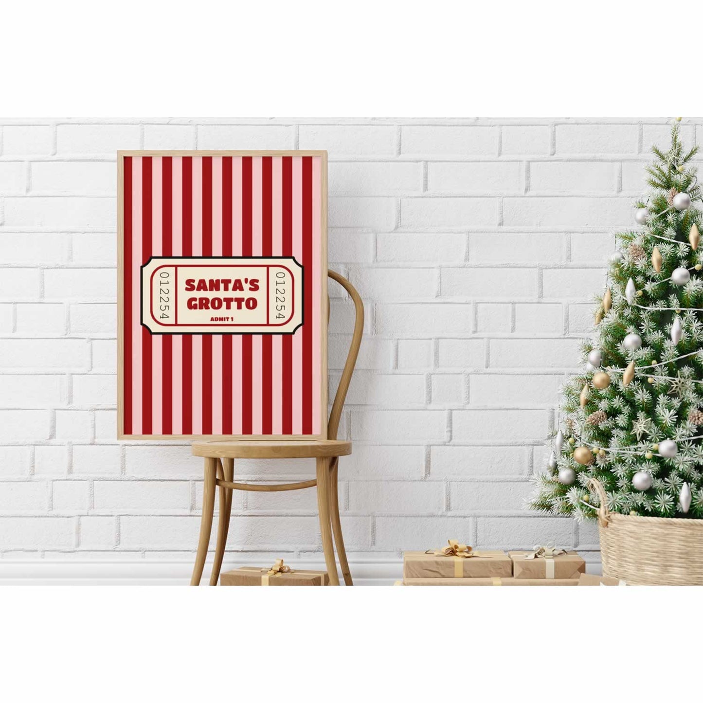 Santa's Grotto Ticket Framed Print