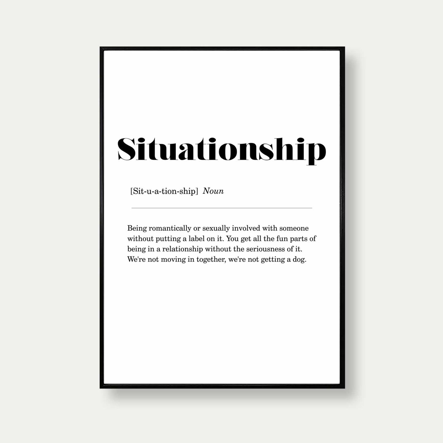 Situationship Definition Poster Print