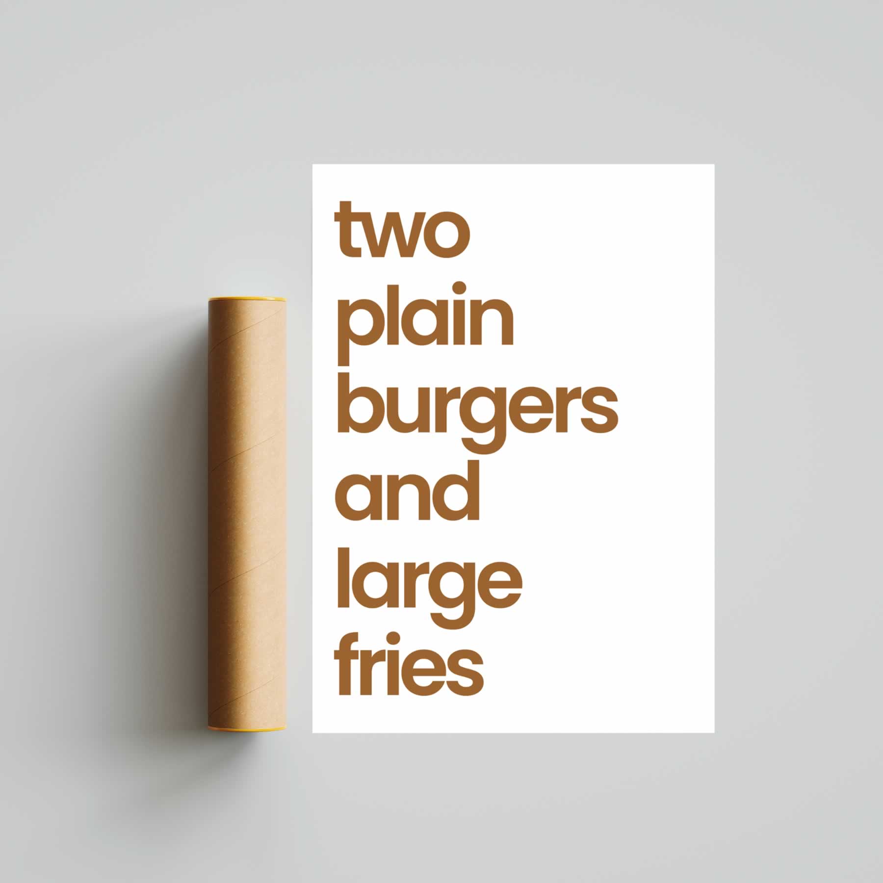 Two Plain Burgers And Large Fries Wall Art