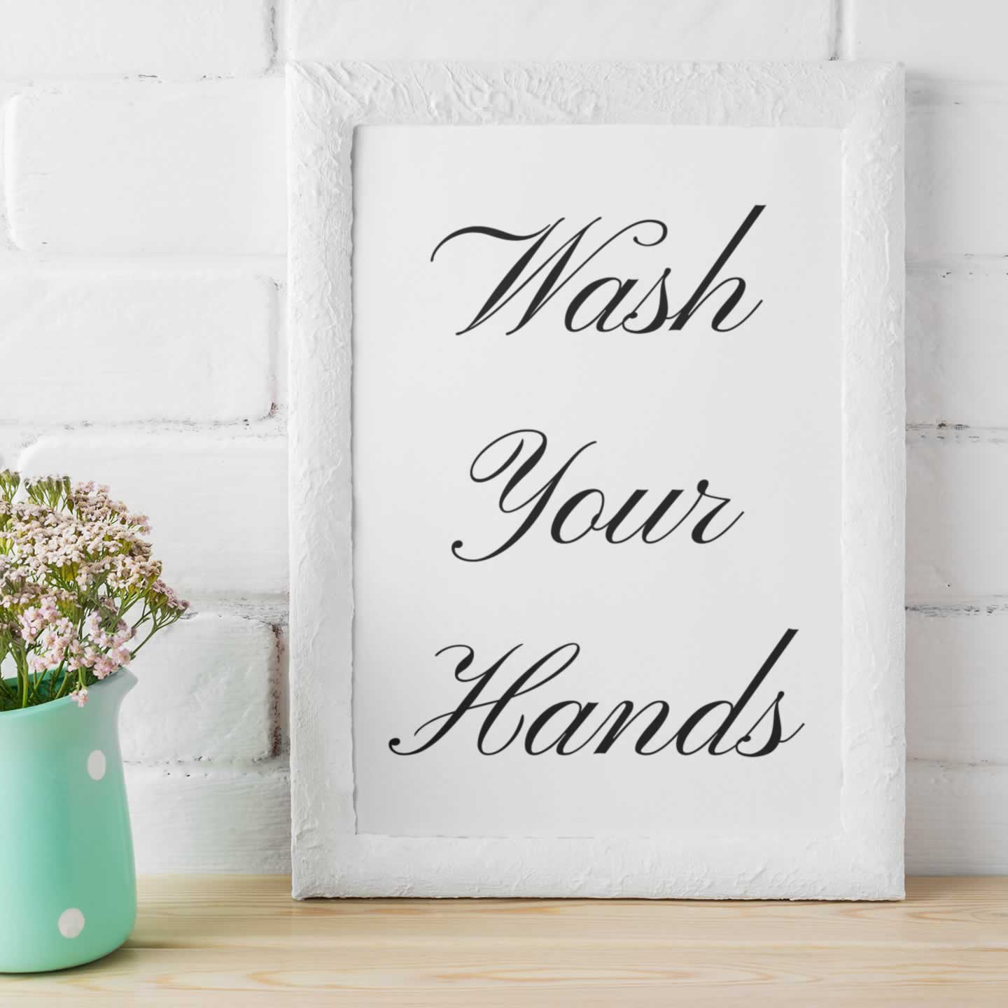 Wash Your Hands Bathroom Print