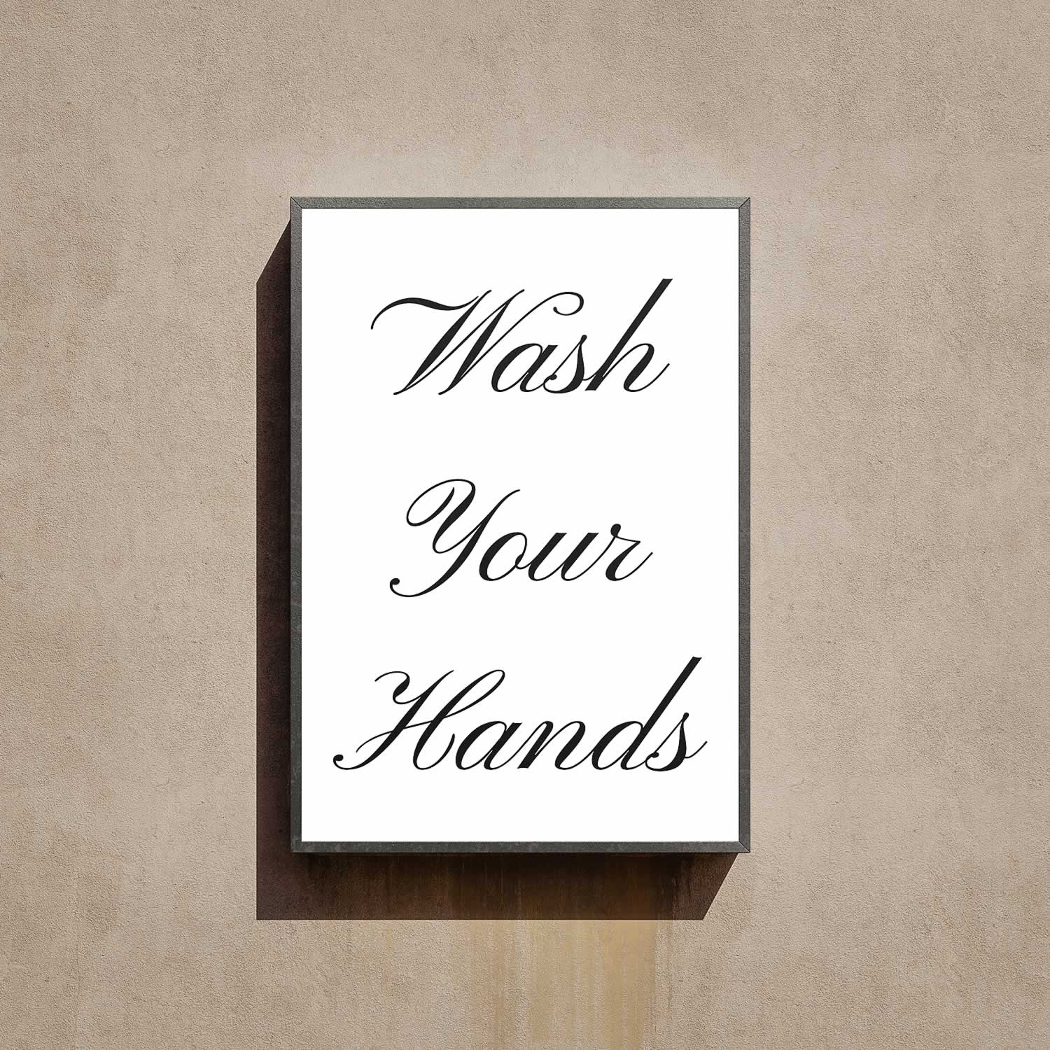 Wash Your Hands Minimalist Print