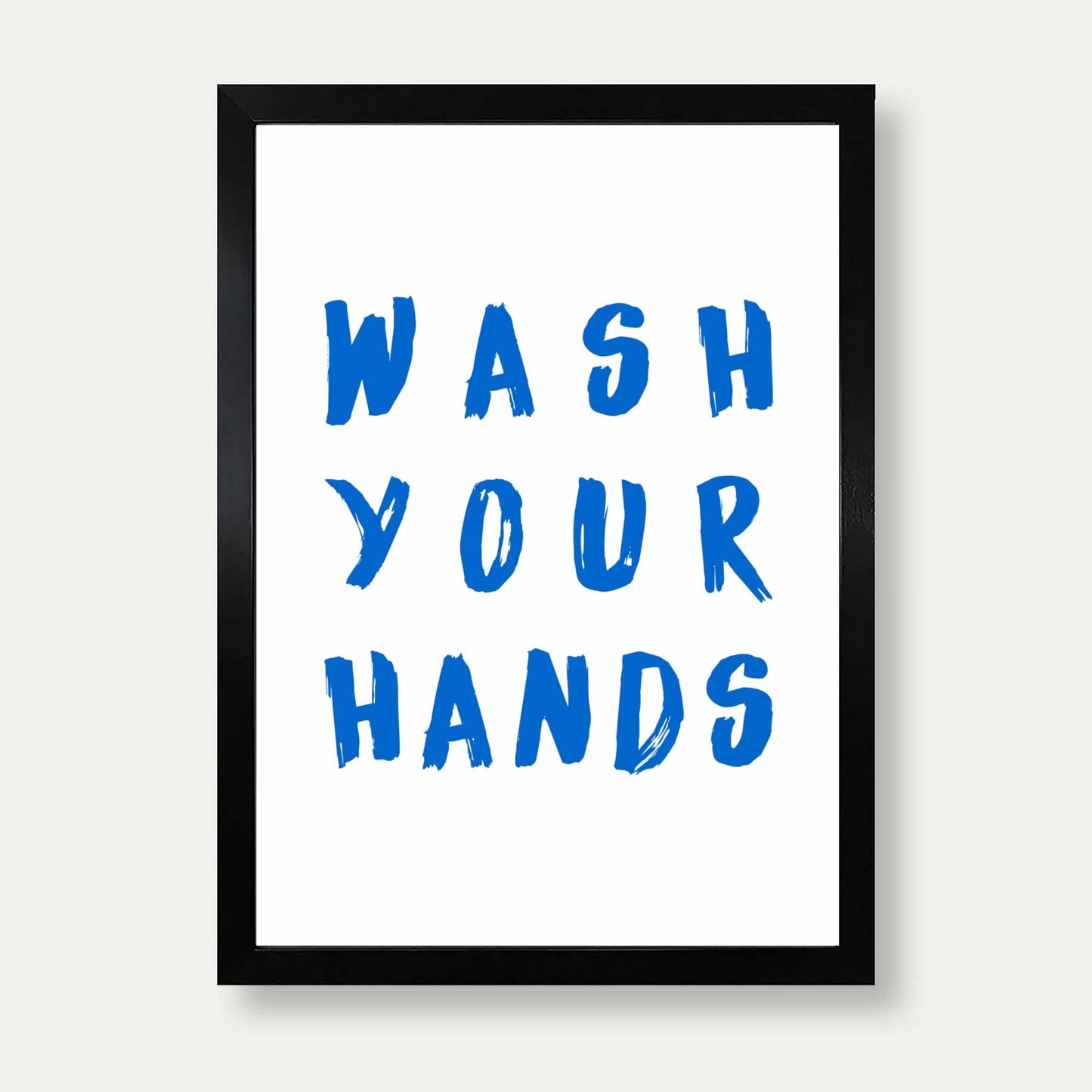 Wash Your Hands Print In White