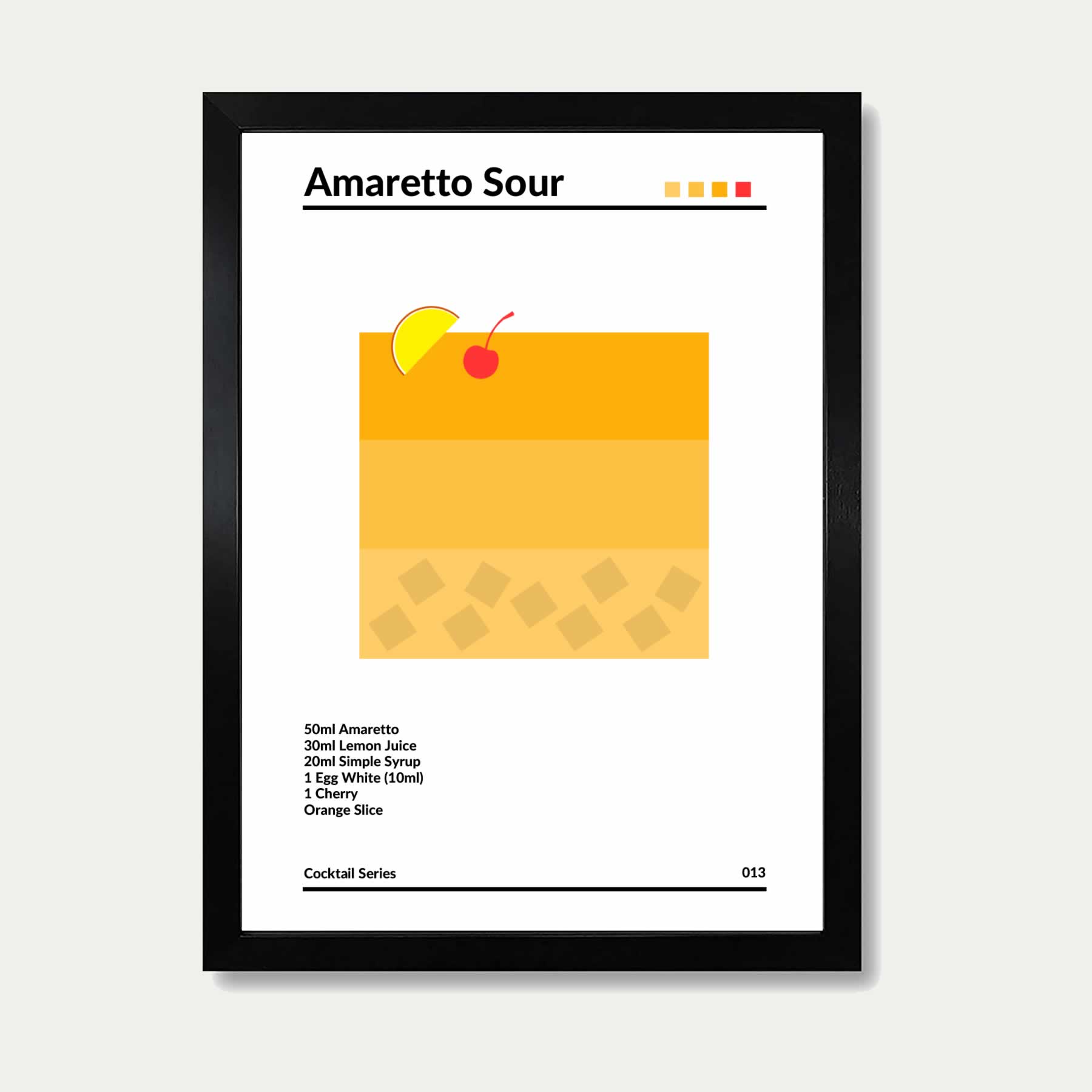 Amaretto Sour Cocktail Print