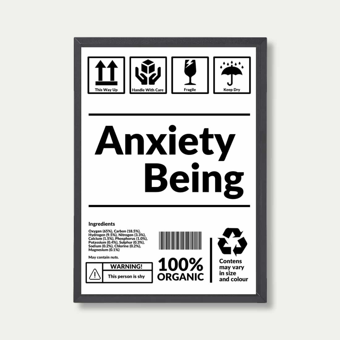 Anxiety Being Print