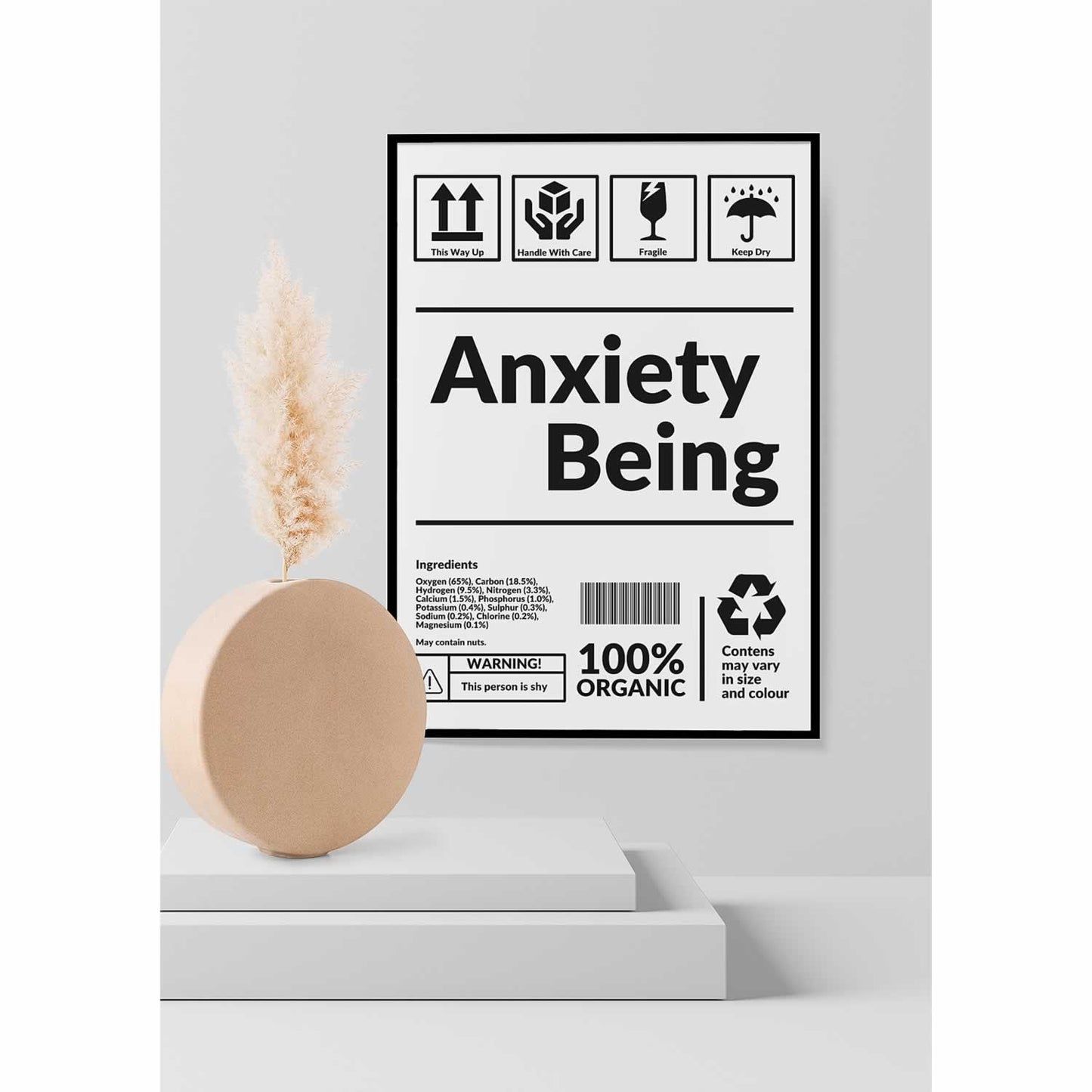 Anxiety Being Wall Art Print