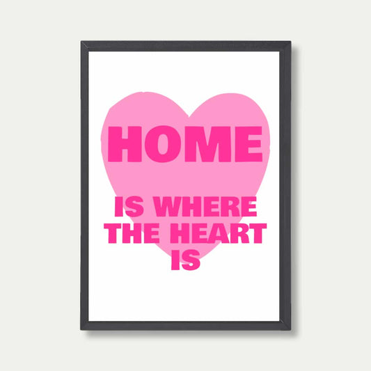 Home Is Where The Heart Is Quote Print