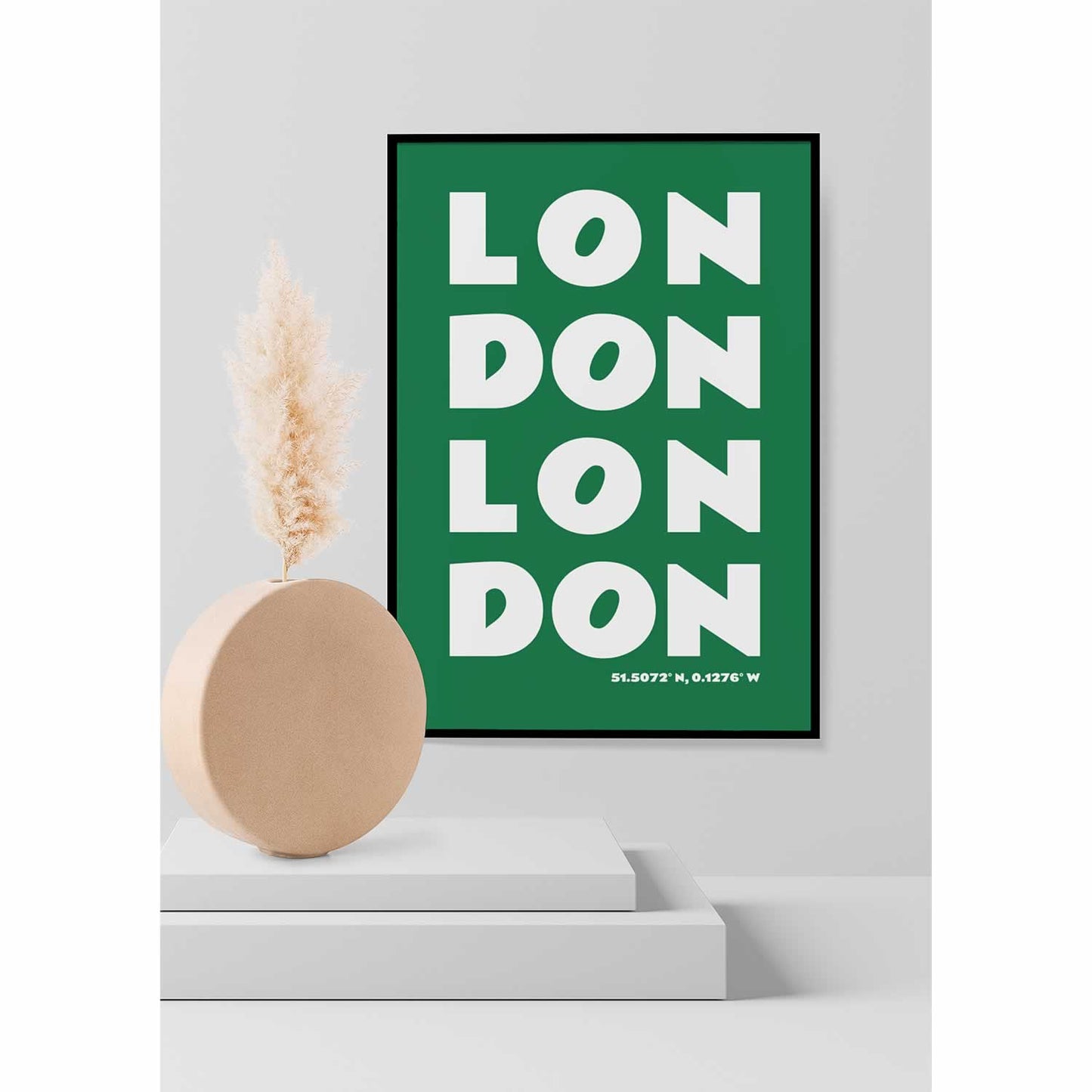 Bold Colourful London Travel Print In Green