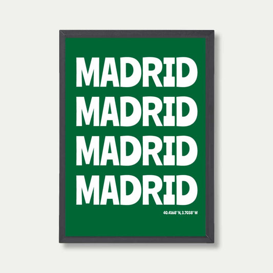 Madrid Bold Travel Print